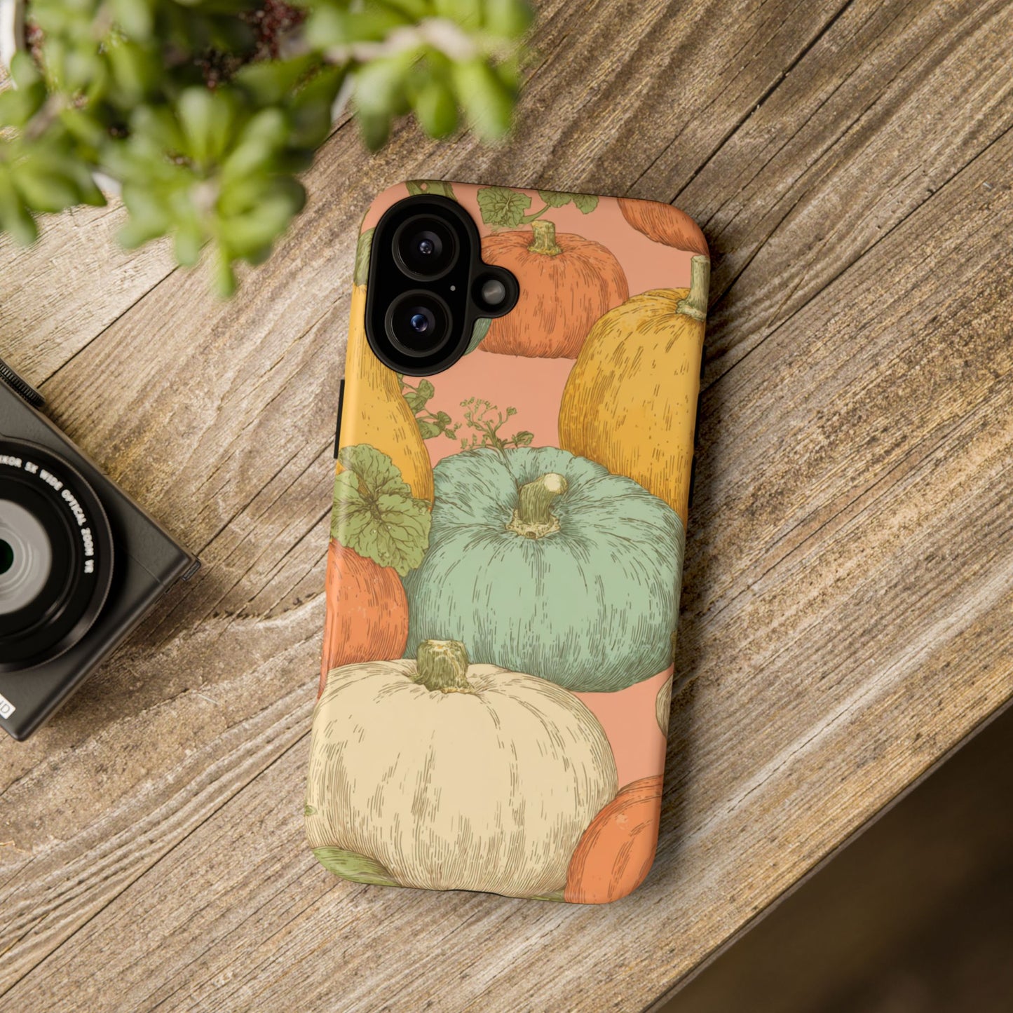 Pumpkin Patch Phone Case - Autumn Aesthetic iPhone Samsung Cover, Fall Halloween Pumpkin Design, Cozy Rustic Harvest Phone Accessory