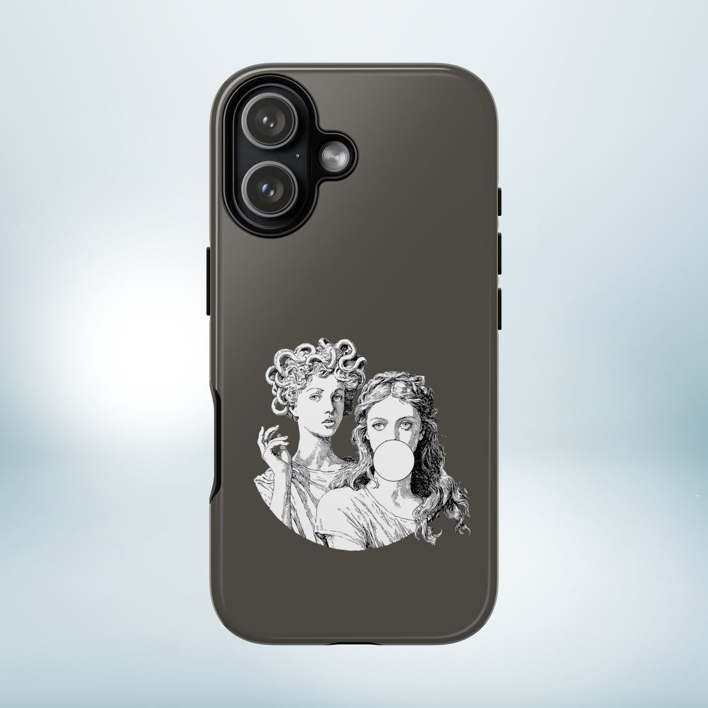 Athena and Medusa Phone Case, Greek Mythology Tough Cover, Gothic Art iPhone Samsung Pixel Case