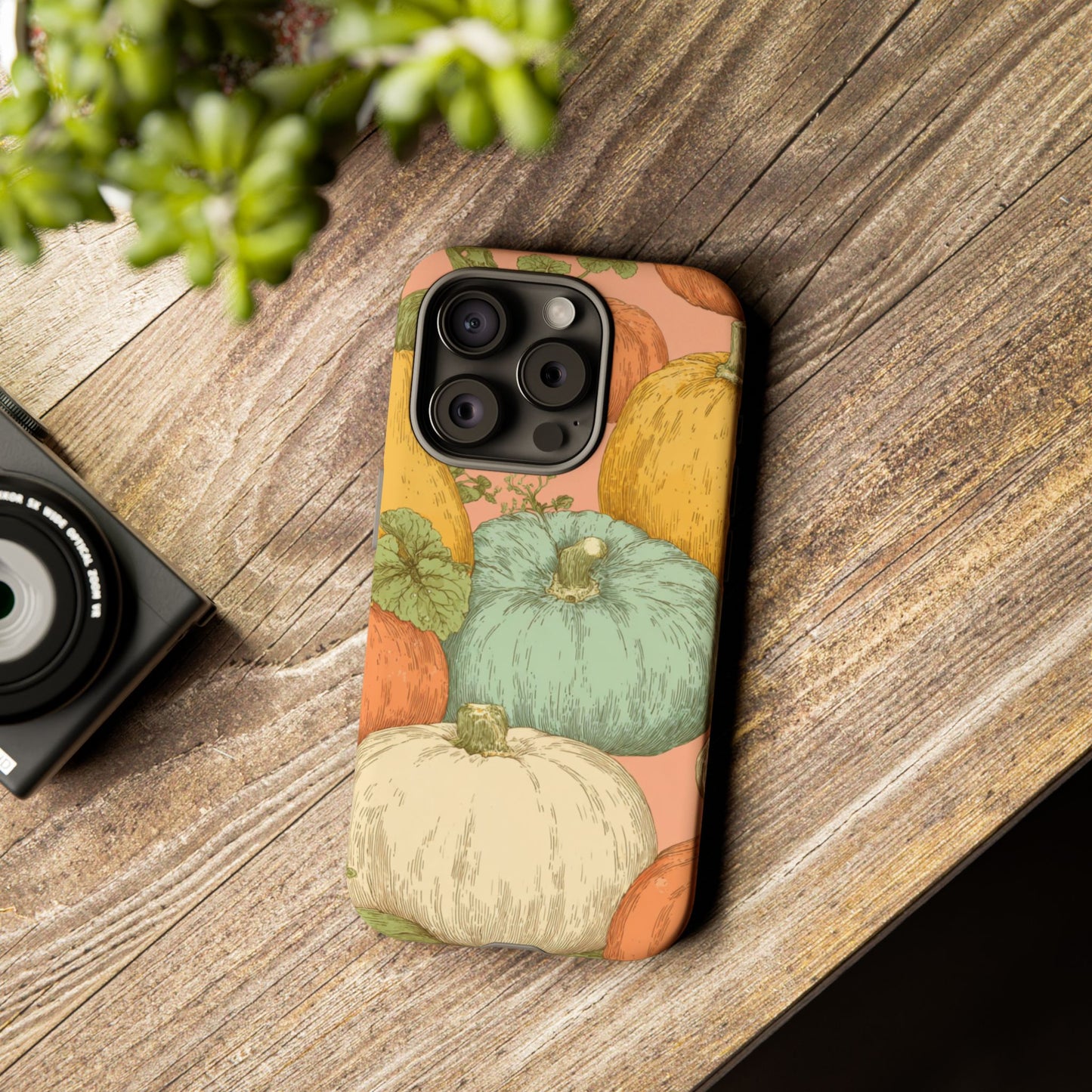 Pumpkin Patch Phone Case - Autumn Aesthetic iPhone Samsung Cover, Fall Halloween Pumpkin Design, Cozy Rustic Harvest Phone Accessory