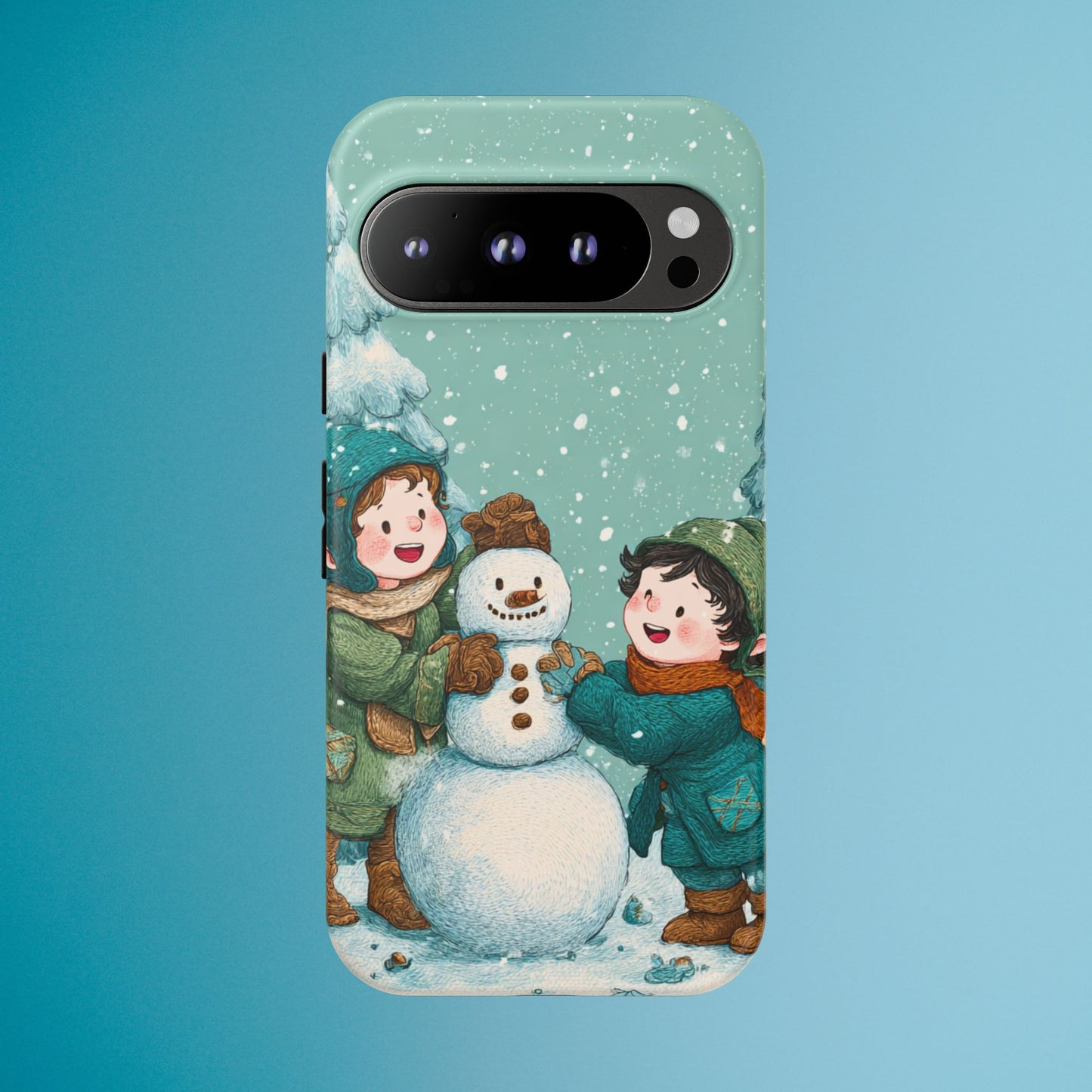 Elf Snowman Winter Phone Case Cute Holiday Cover for iPhone Samsung Pixel