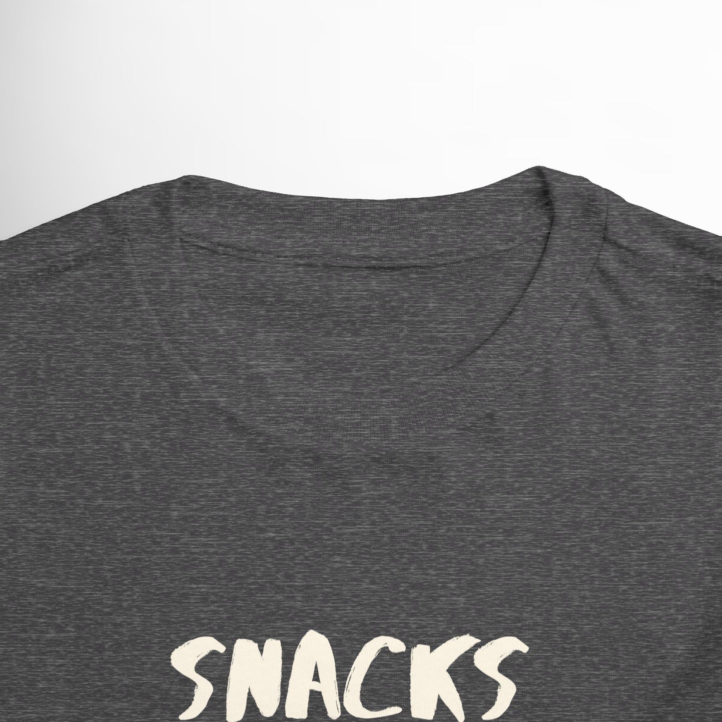 Snacks Toddler Shirt - Funny Green Checkmark Cotton Tee (2T-5T)