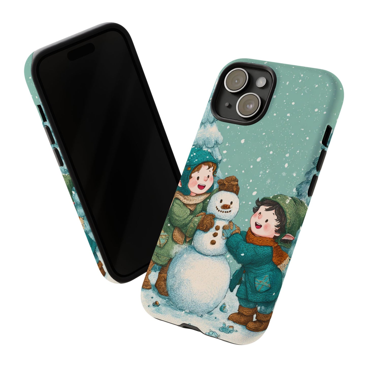 Elf Snowman Winter Phone Case Cute Holiday Cover for iPhone Samsung Pixel