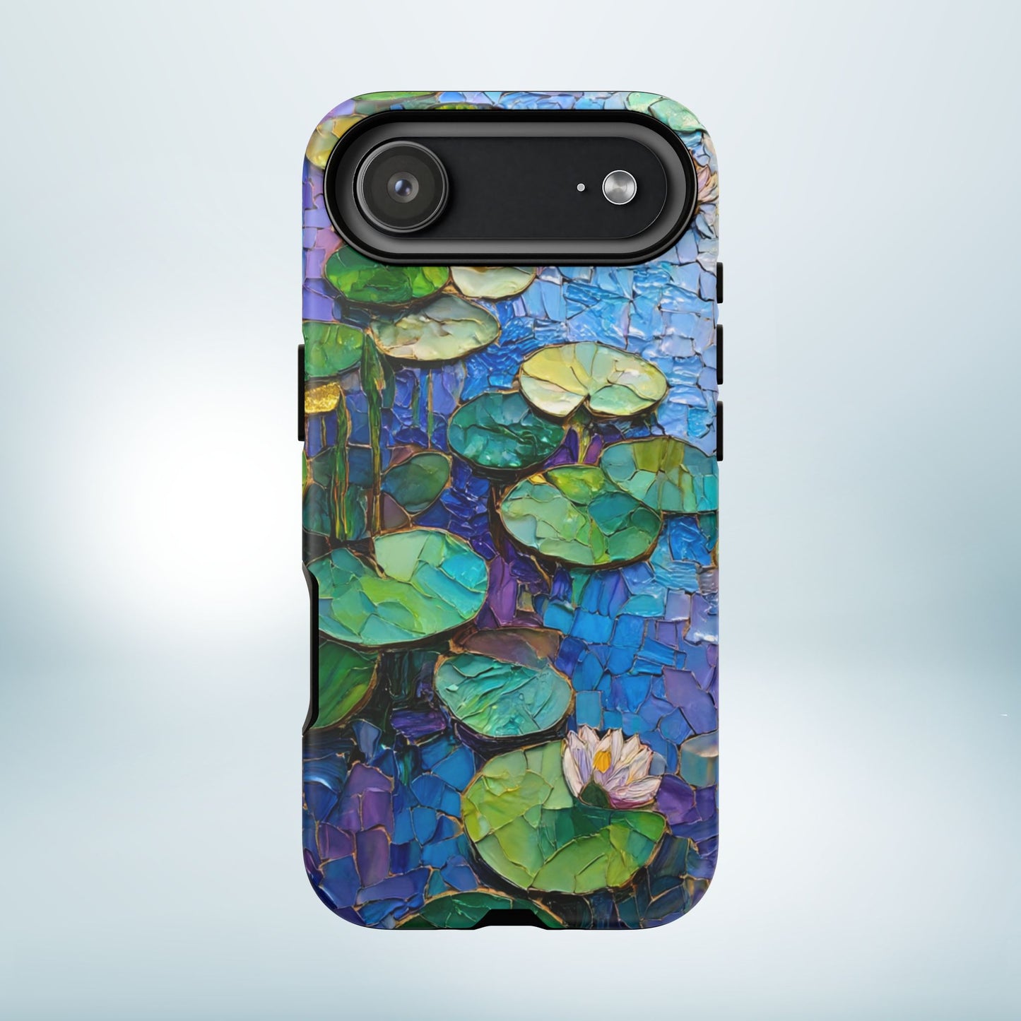 Lily Pad Phone Case, Impressionist Mosaic Botanical Cover, iPhone 15 16 17 Pro Air, Google Pixel 7 8 9 Pro, Samsung S23 S24 S25 S26 Ultra