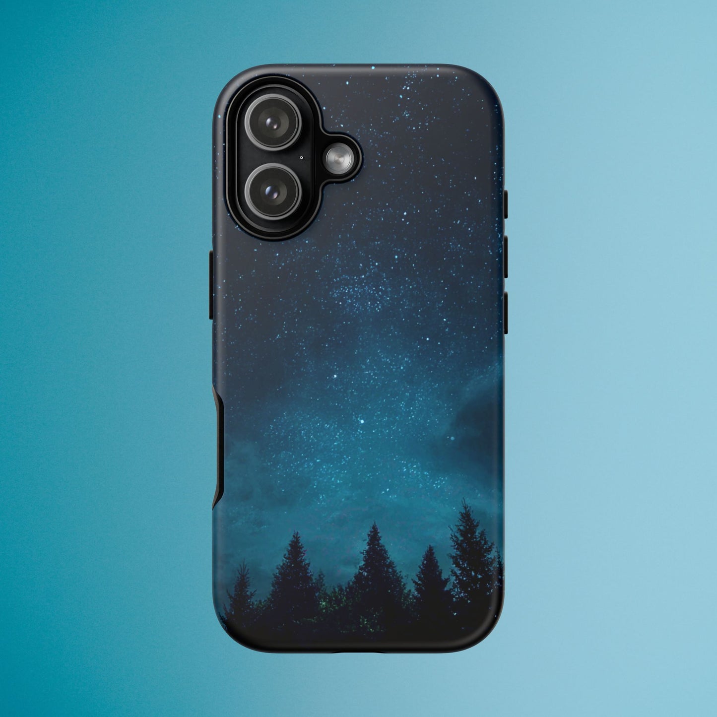 Dark Starry Night Phone Case - Winter Theme Phone Cover for iPhone, Pixel and Samsung Galaxy Models