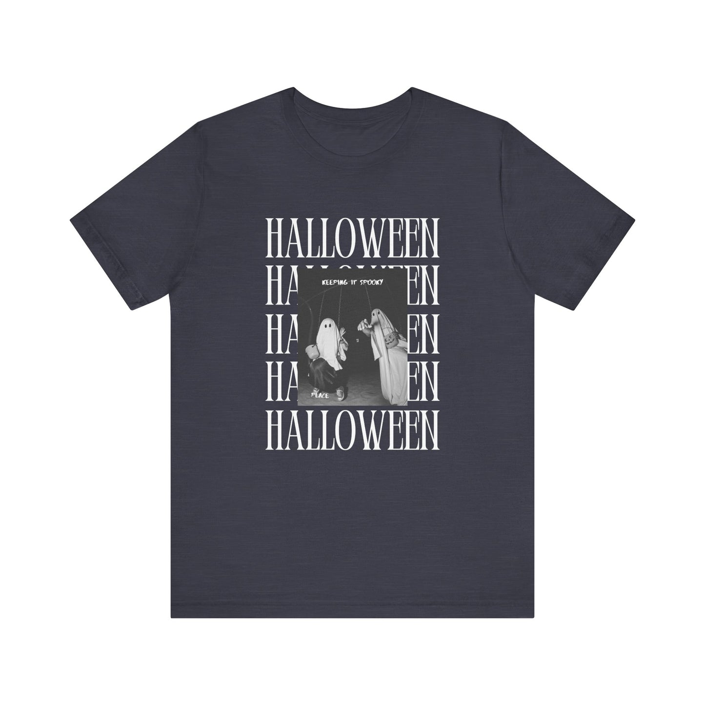 Halloween Ghost T-Shirt Keeping It Spooky Graphic Tee, Retro Ghost Shirt, Funny Halloween Party Top
