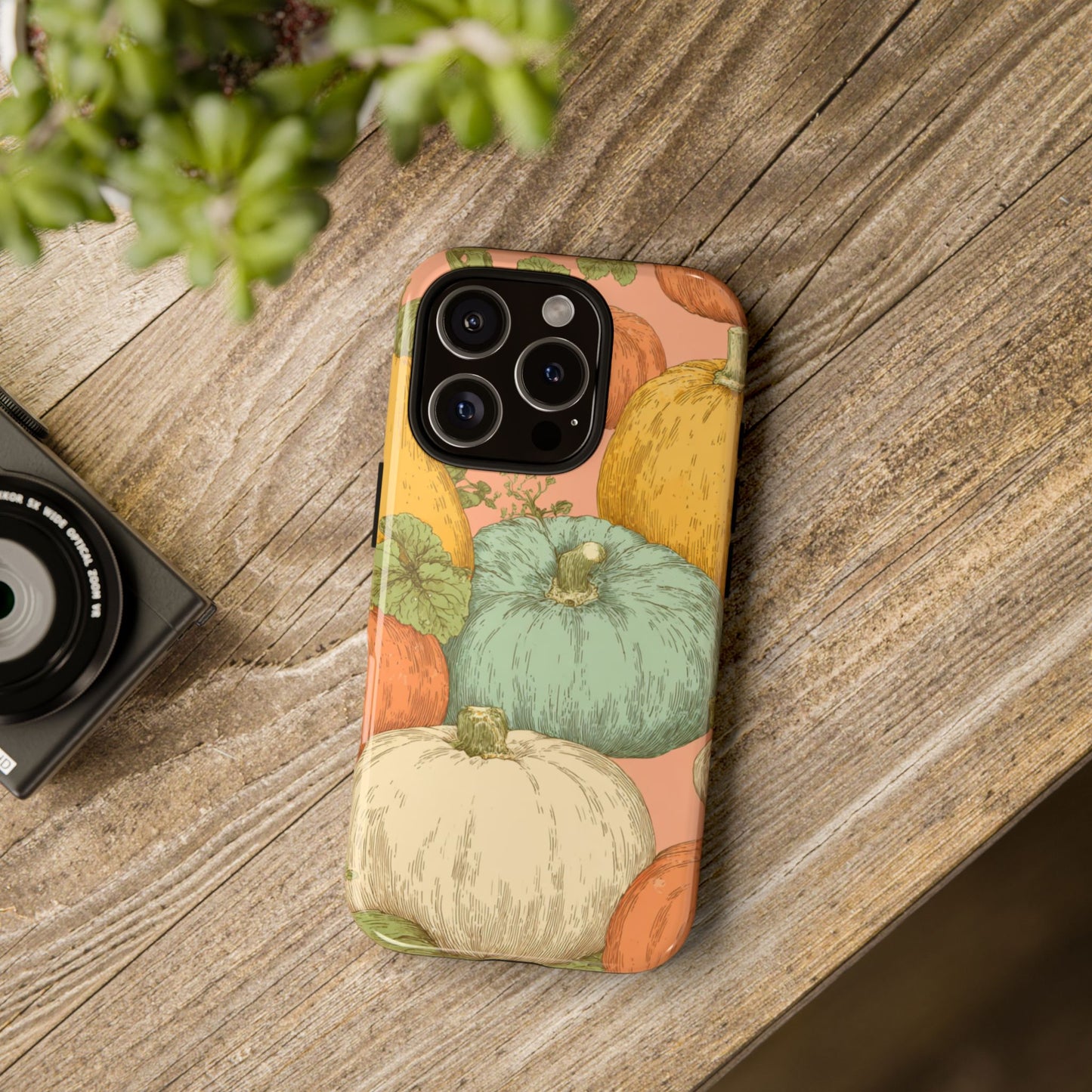 Pumpkin Patch Phone Case - Autumn Aesthetic iPhone Samsung Cover, Fall Halloween Pumpkin Design, Cozy Rustic Harvest Phone Accessory