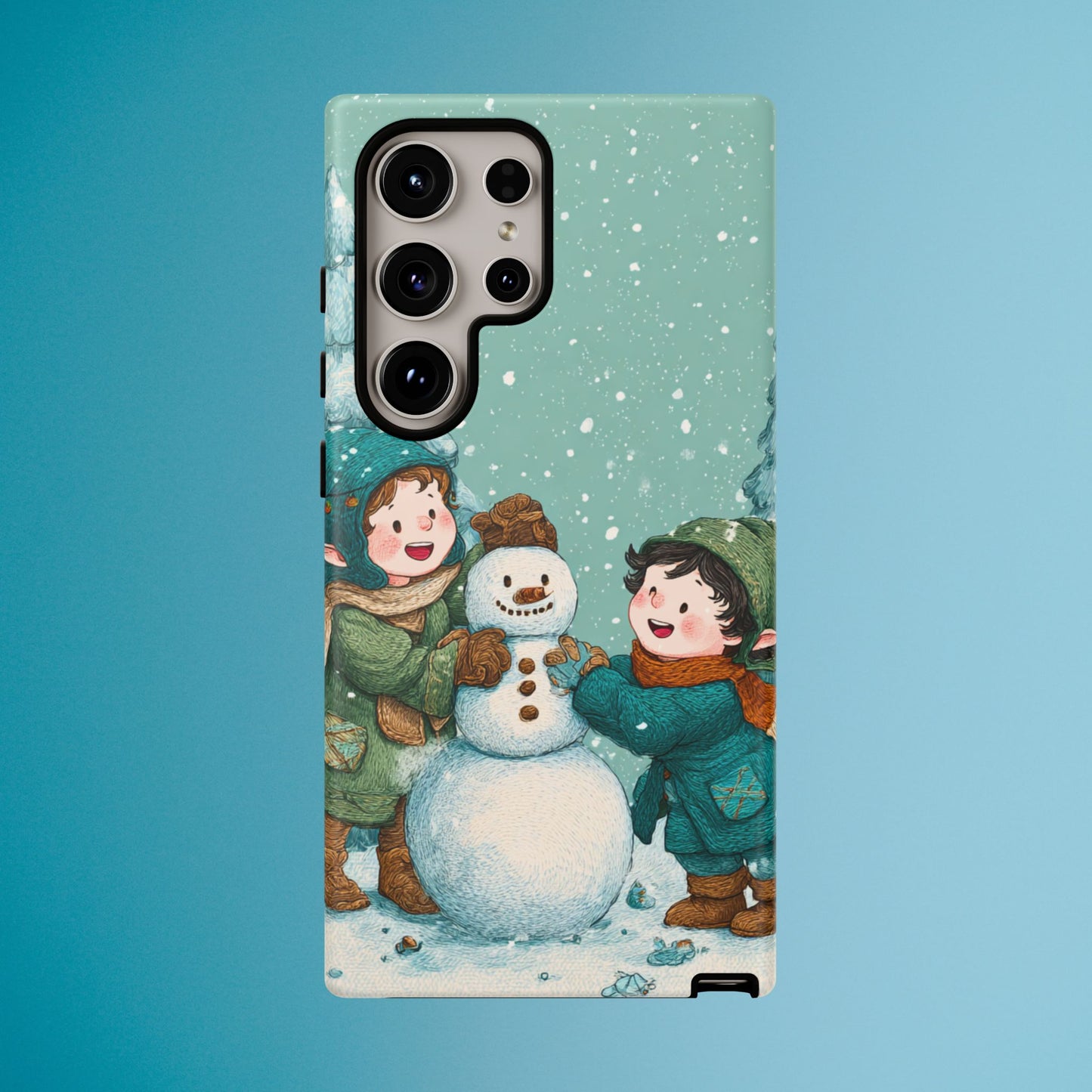 Elf Snowman Winter Phone Case Cute Holiday Cover for iPhone Samsung Pixel