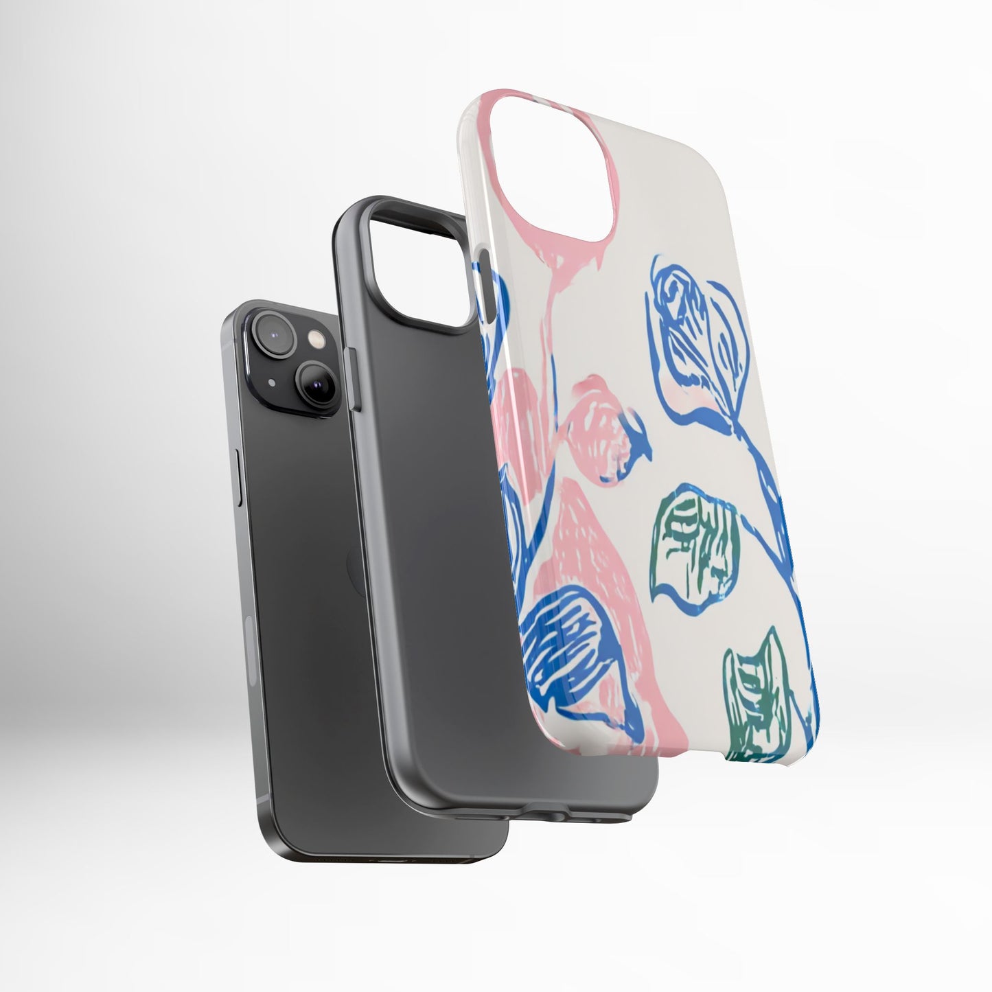 Floral Abstract Case - Artistic Phone Cover iPhone 14-17 Pro Air