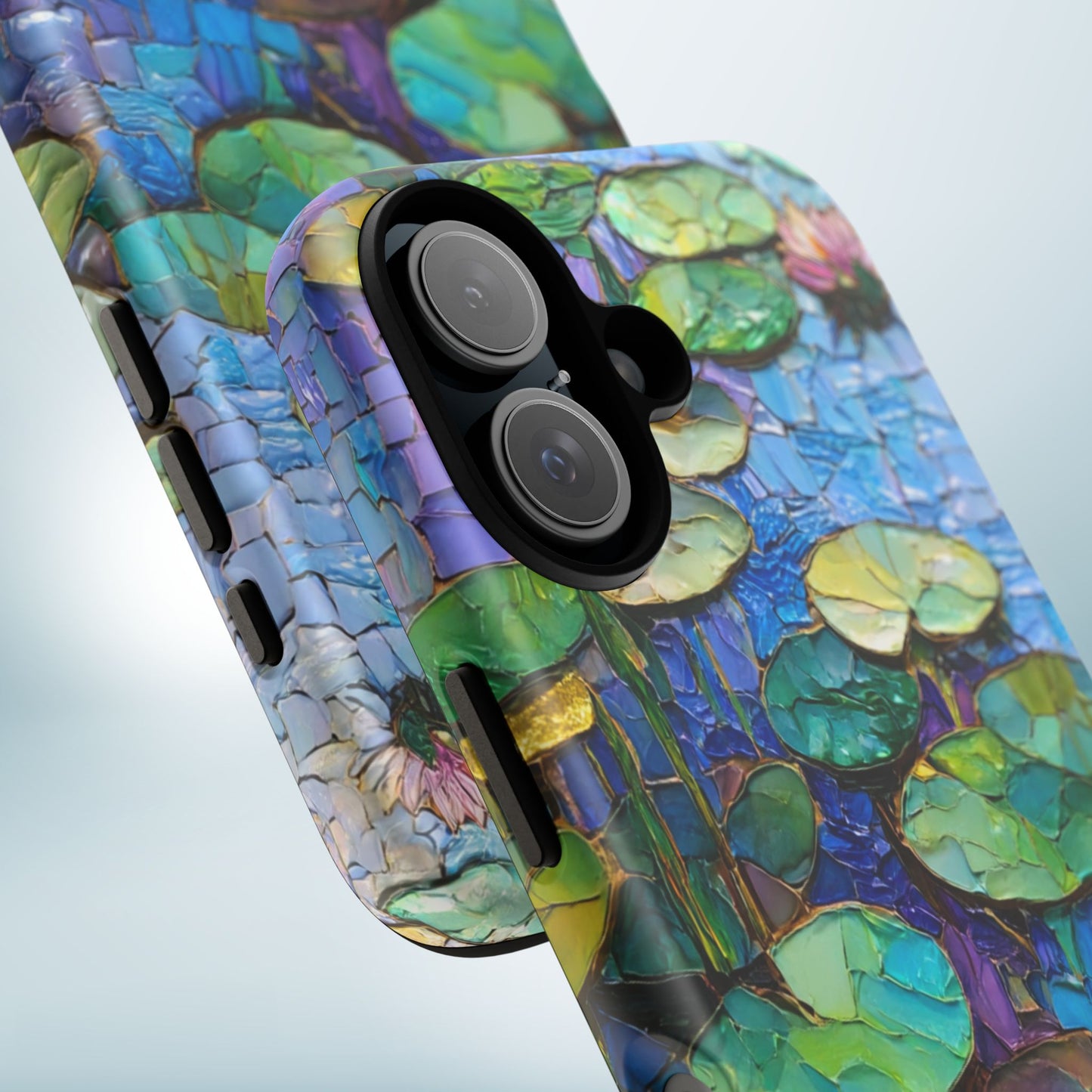 Lily Pad Phone Case, Impressionist Mosaic Botanical Cover, iPhone 15 16 17 Pro Air, Google Pixel 7 8 9 Pro, Samsung S23 S24 S25 S26 Ultra