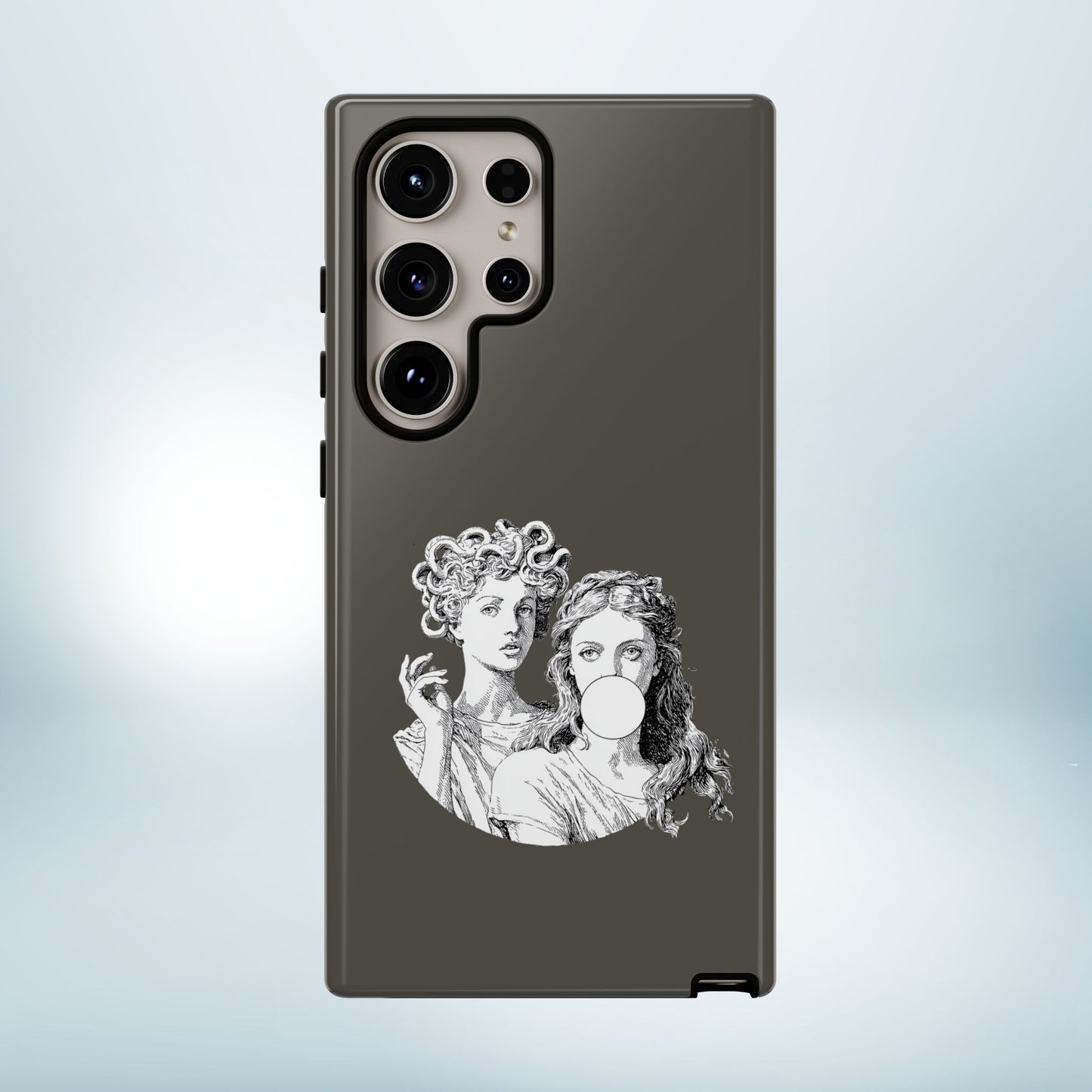 Athena and Medusa Phone Case, Greek Mythology Tough Cover, Gothic Art iPhone Samsung Pixel Case