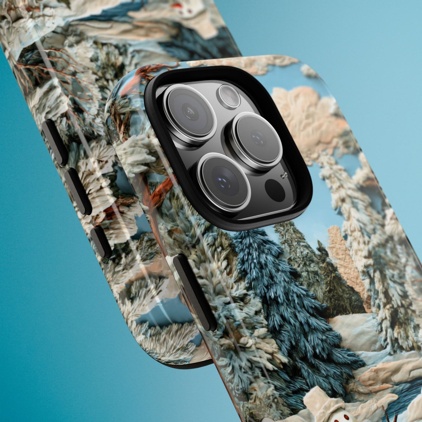 Snowman Winter Scene Phone Case Christmas Holiday Cover for iPhone Samsung Pixel