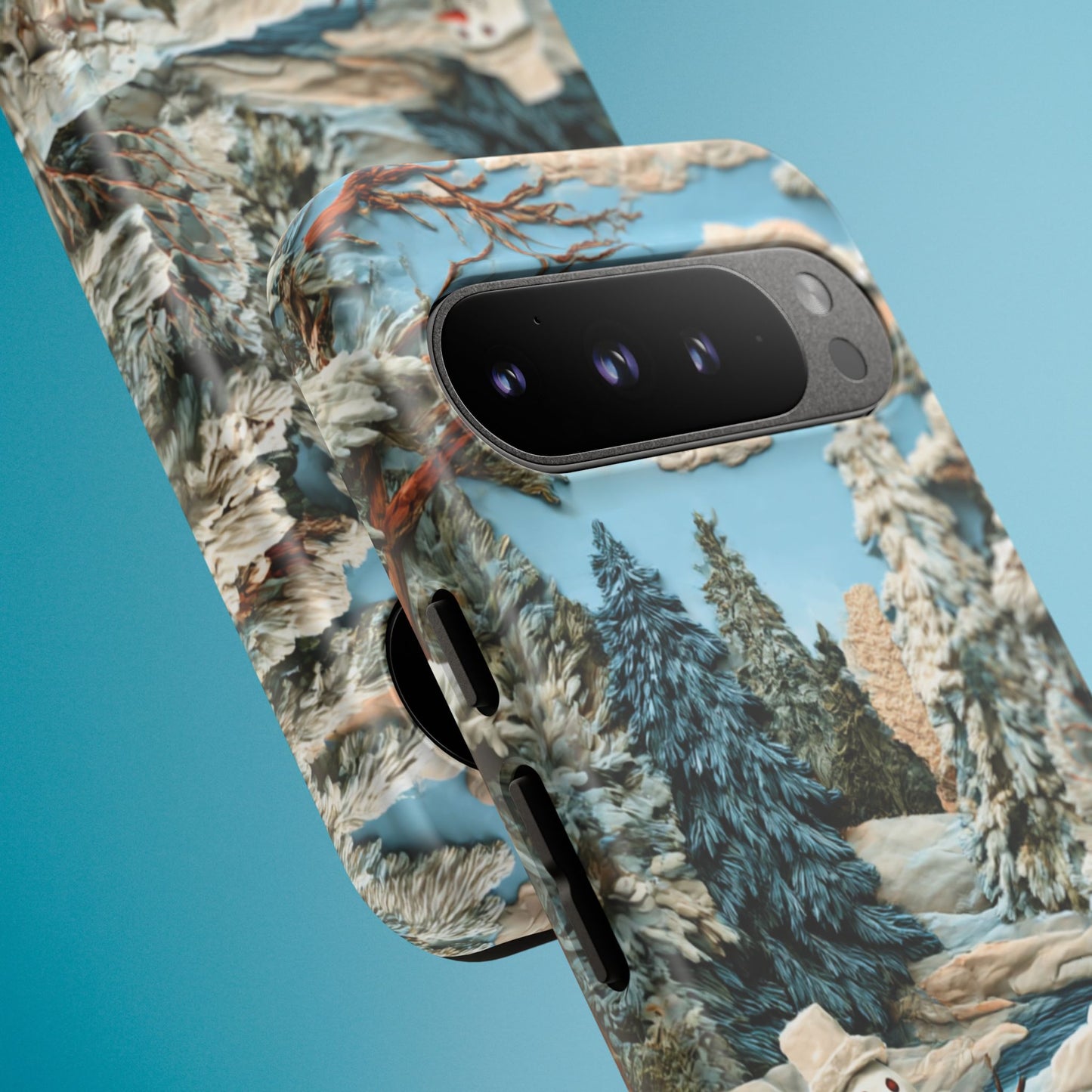 Snowman Winter Scene Phone Case Christmas Holiday Cover for iPhone Samsung Pixel