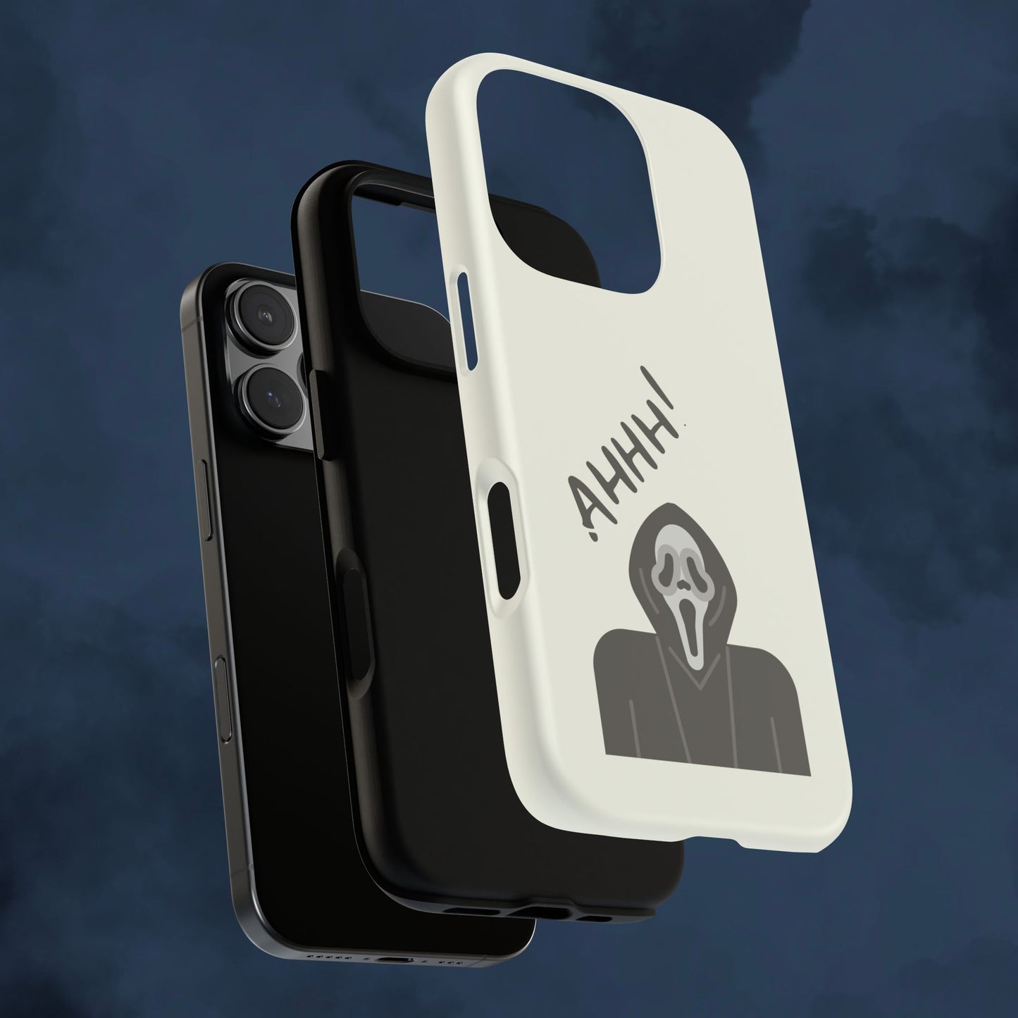 Ghostface Phone Case: Horror Movie Parody iPhone Samsung Pixel Cover