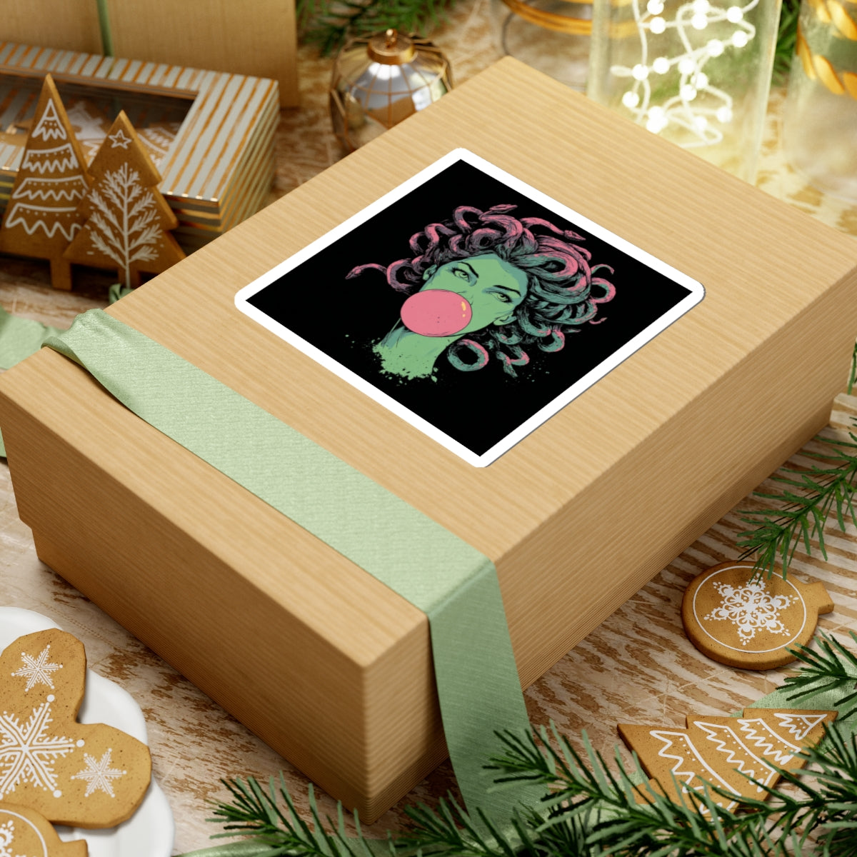 Medusa Bubblegum Kiss-Cut Stickers | Funky Decals for Laptops, Journals, Art Projects, Gifts, and Home Decor