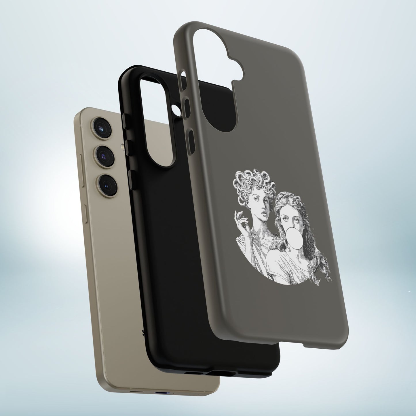 Athena and Medusa Phone Case, Greek Mythology Tough Cover, Gothic Art iPhone Samsung Pixel Case