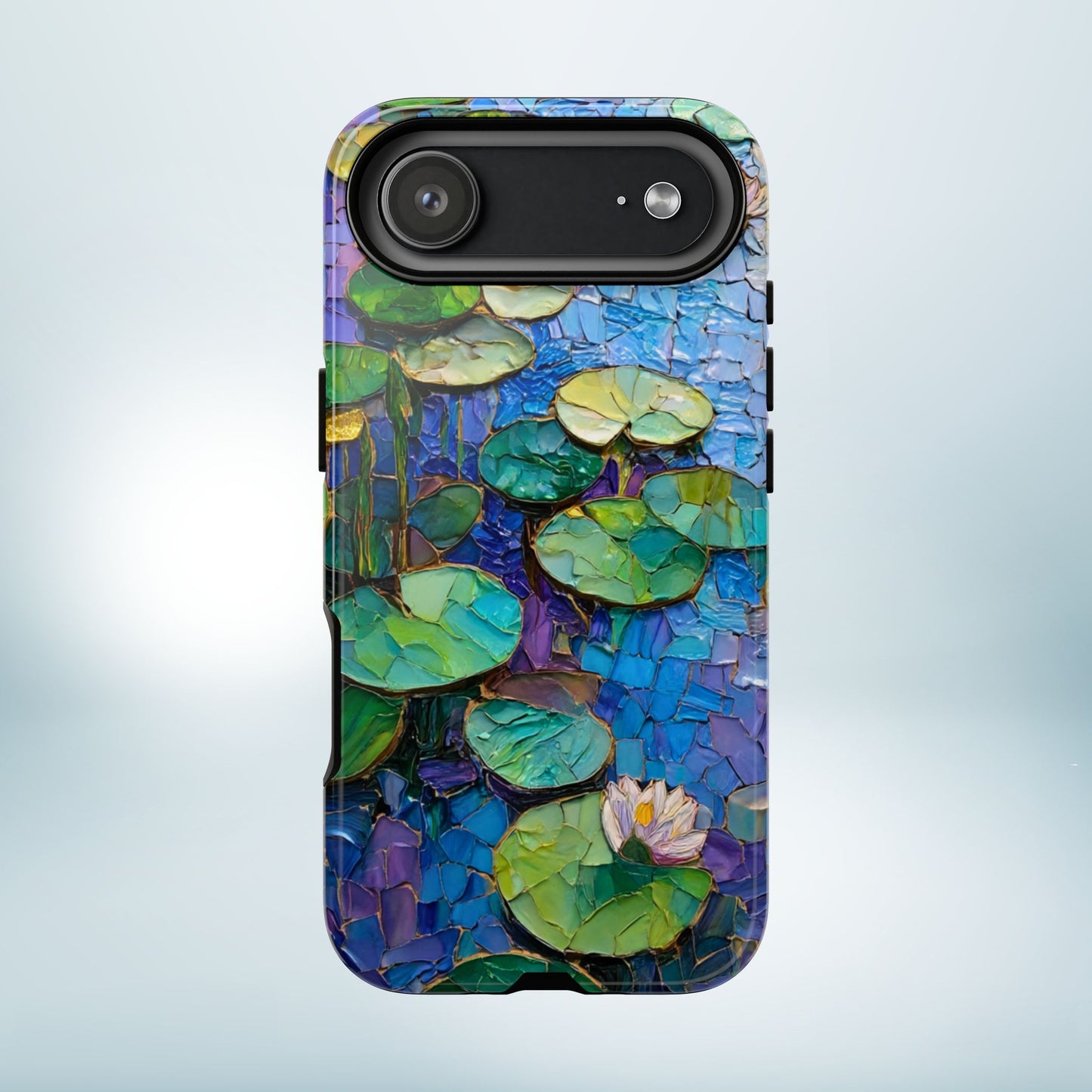 Lily Pad Phone Case, Impressionist Mosaic Botanical Cover, iPhone 15 16 17 Pro Air, Google Pixel 7 8 9 Pro, Samsung S23 S24 S25 S26 Ultra