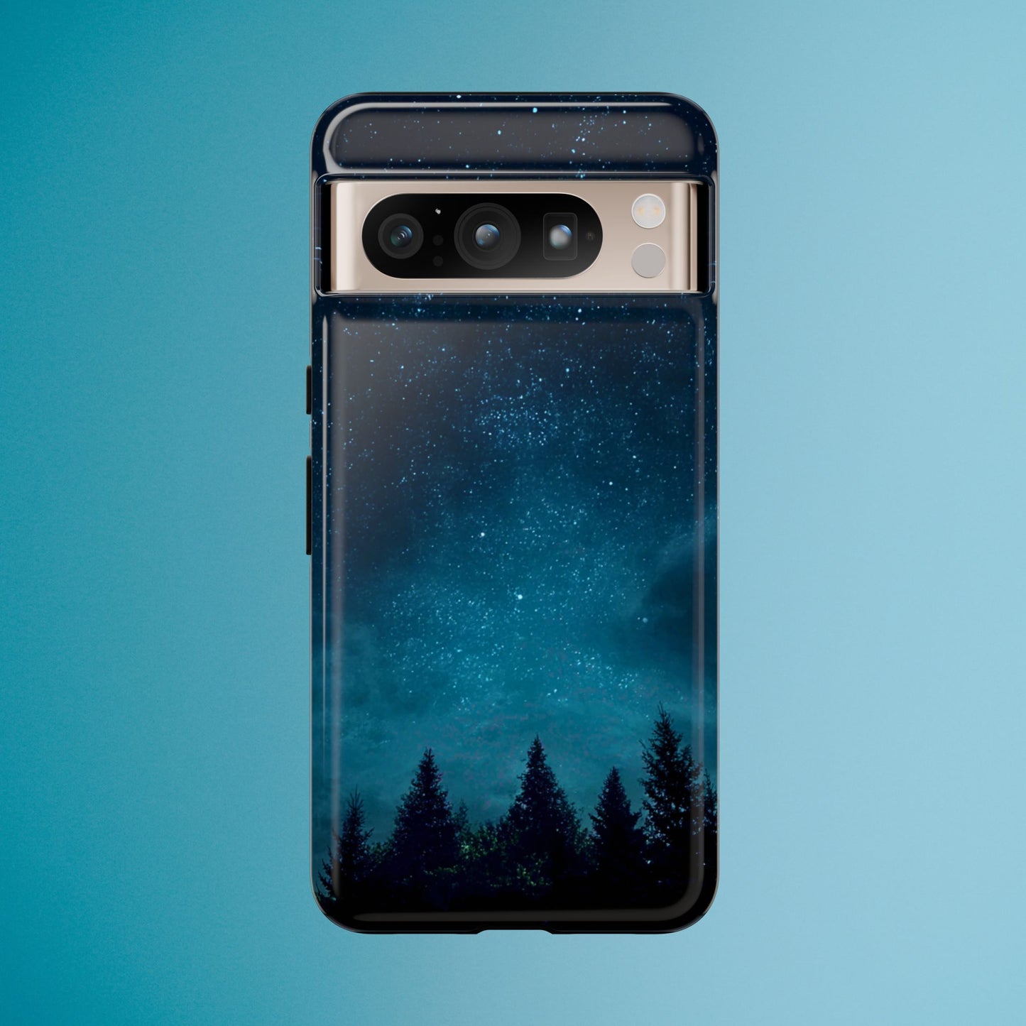 Dark Starry Night Phone Case - Winter Theme Phone Cover for iPhone, Pixel and Samsung Galaxy Models