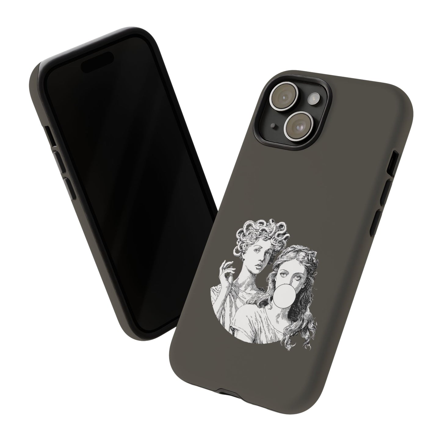 Athena and Medusa Phone Case, Greek Mythology Tough Cover, Gothic Art iPhone Samsung Pixel Case