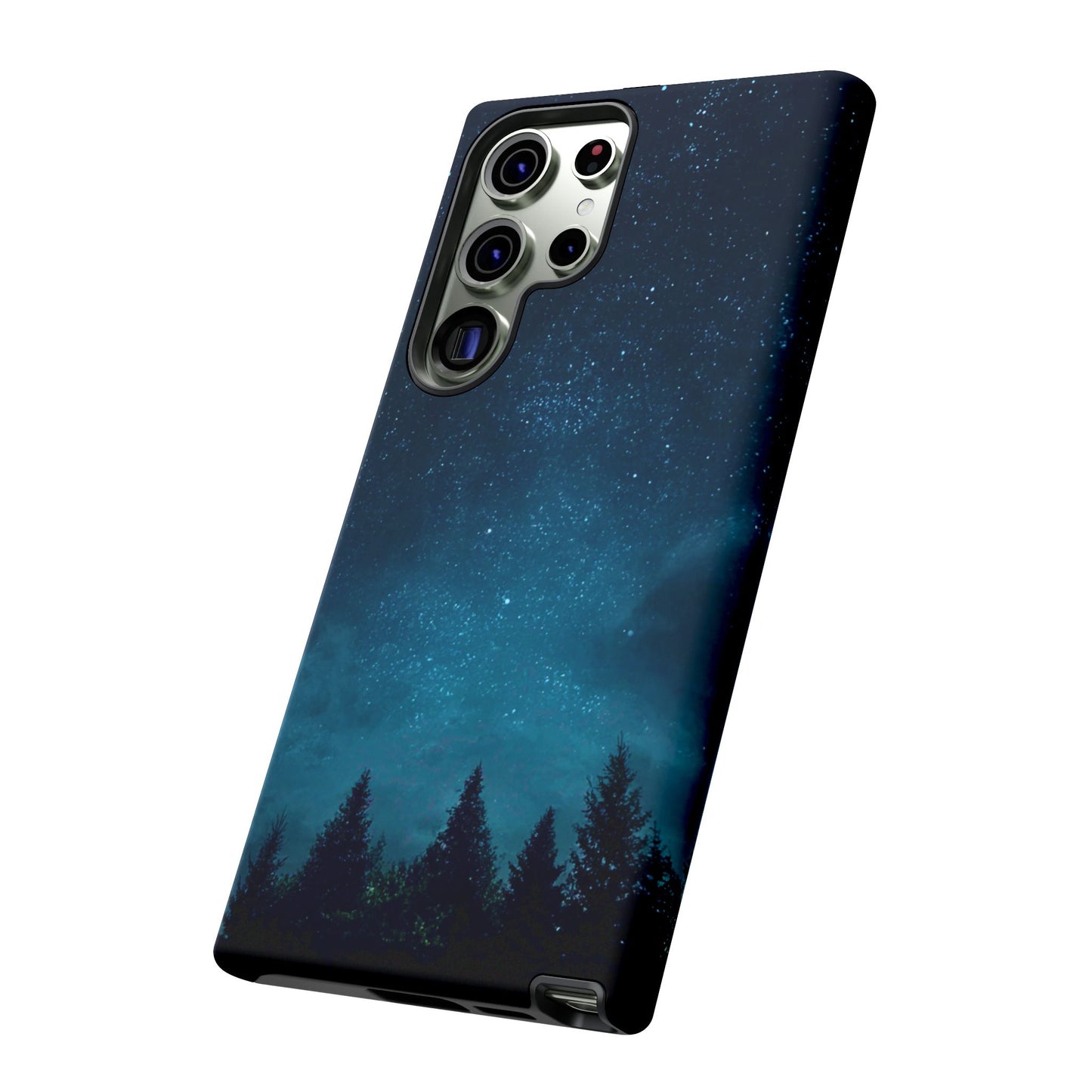 Dark Starry Night Phone Case - Winter Theme Phone Cover for iPhone, Pixel and Samsung Galaxy Models