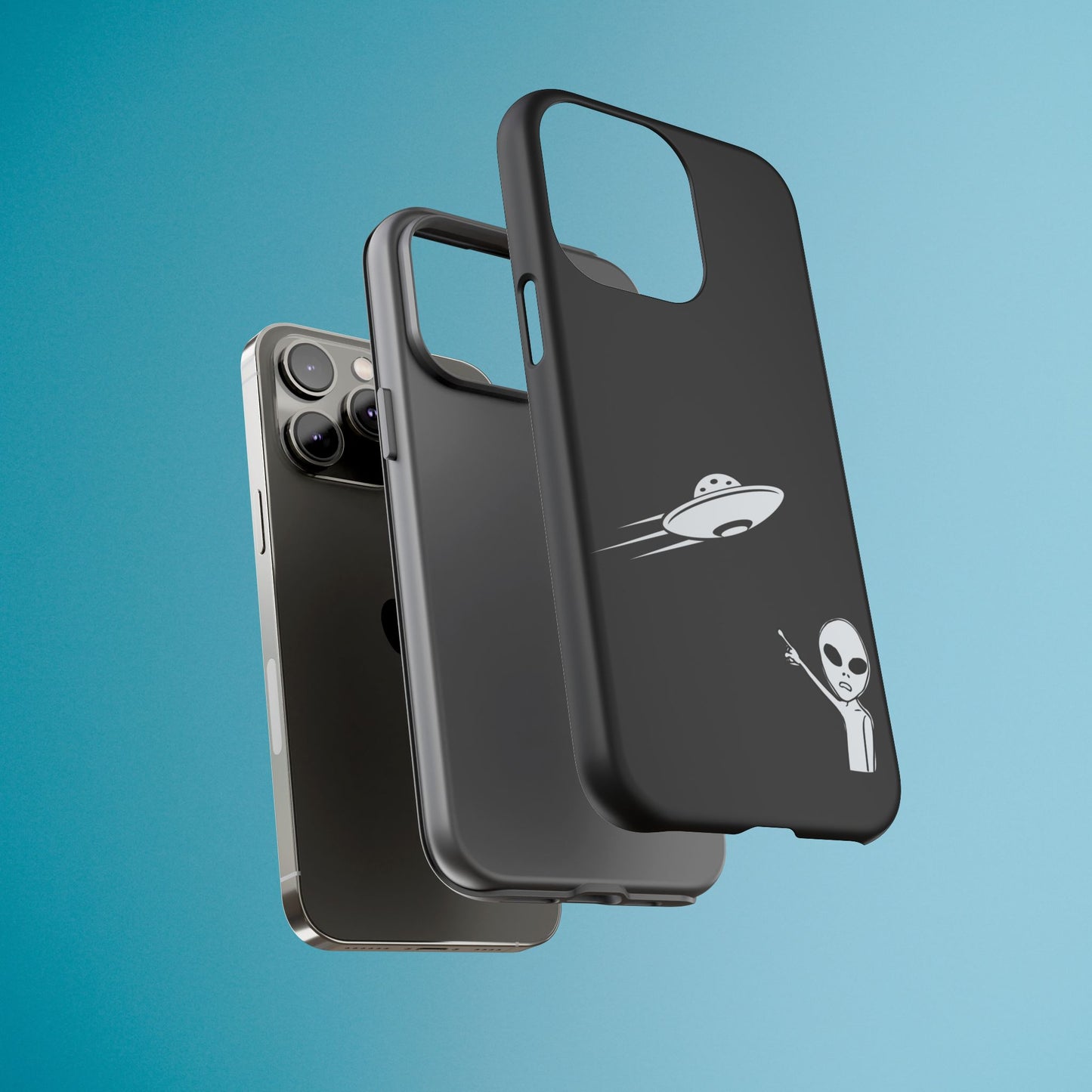 Alien UFO Phone Case, Supernatural Space Design, Sci Fi Aesthetic iPhone Samsung Pixel Cover