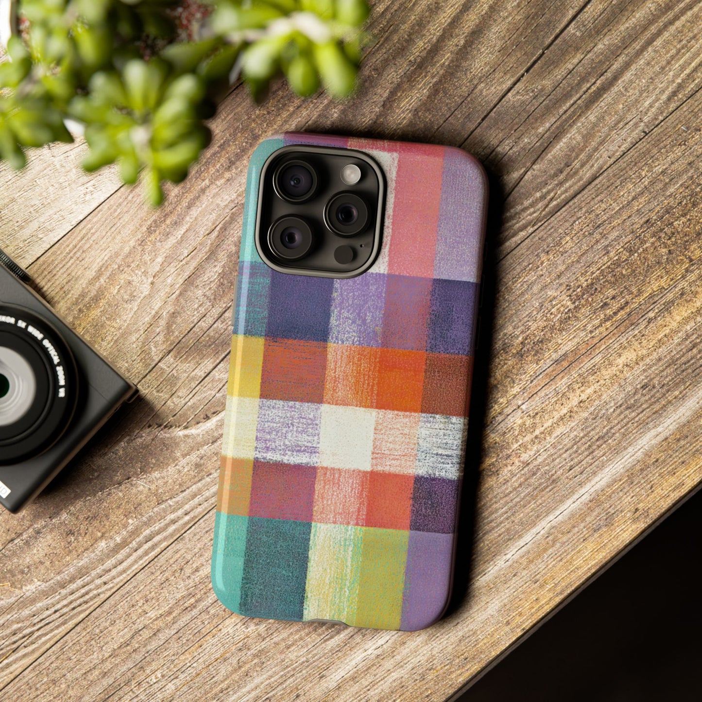 Colorful Plaid Phone Case - iPhone, Galaxy and Pixel Models