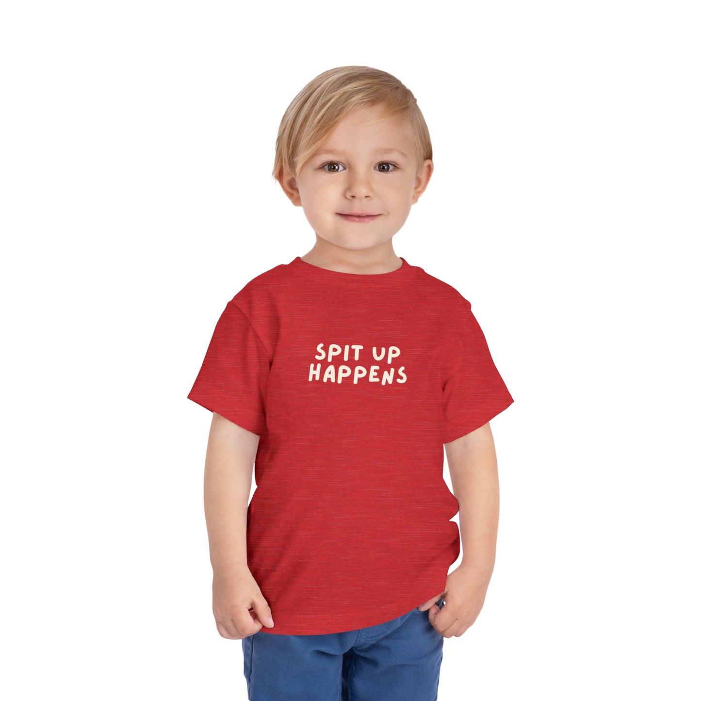 Spit Up Happens Toddler Shirt Funny Cotton Tee (2T-5T)