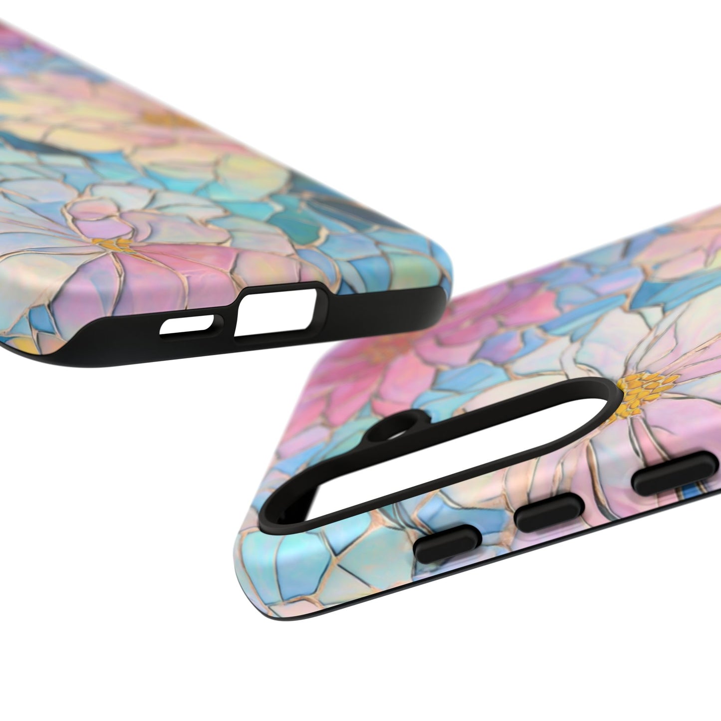 Floral Mosaic Phone Case, Colorful Flower Art Cover, Protective iPhone Samsung Pixel Case, New Phone Accessory, Gift for Friend