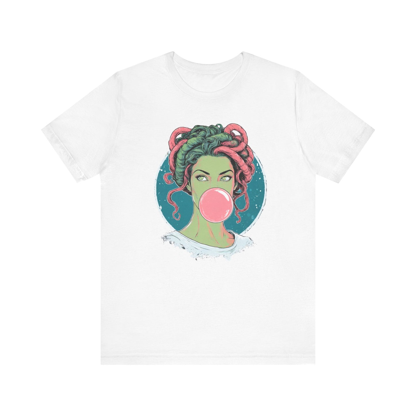 Medusa Bubblegum T-Shirt | Greek Mythology Graphic Tee | Snake Hair Goddess Shirt | Aesthetic Streetwear Top