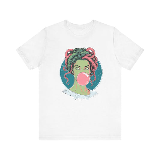 Medusa Bubblegum T-Shirt | Greek Mythology Graphic Tee | Snake Hair Goddess Shirt | Aesthetic Streetwear Top