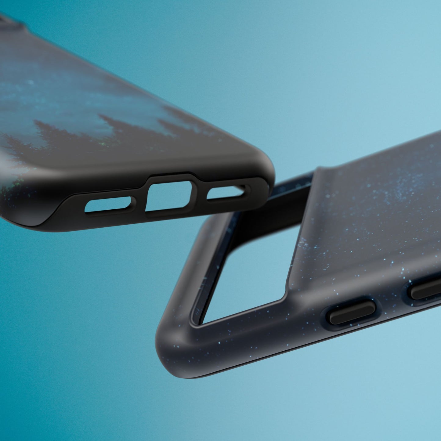 Dark Starry Night Phone Case - Winter Theme Phone Cover for iPhone, Pixel and Samsung Galaxy Models