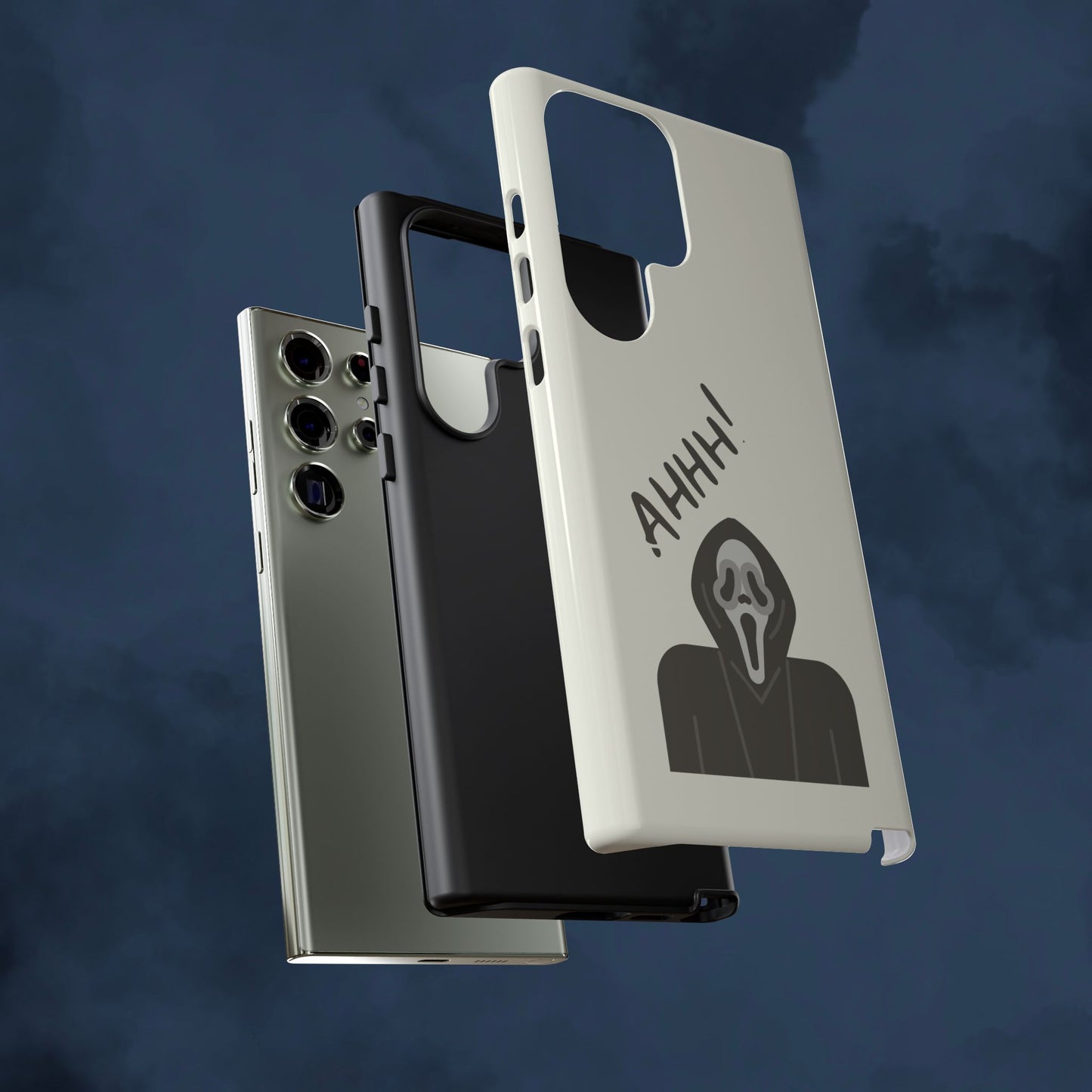Ghostface Phone Case: Horror Movie Parody iPhone Samsung Pixel Cover