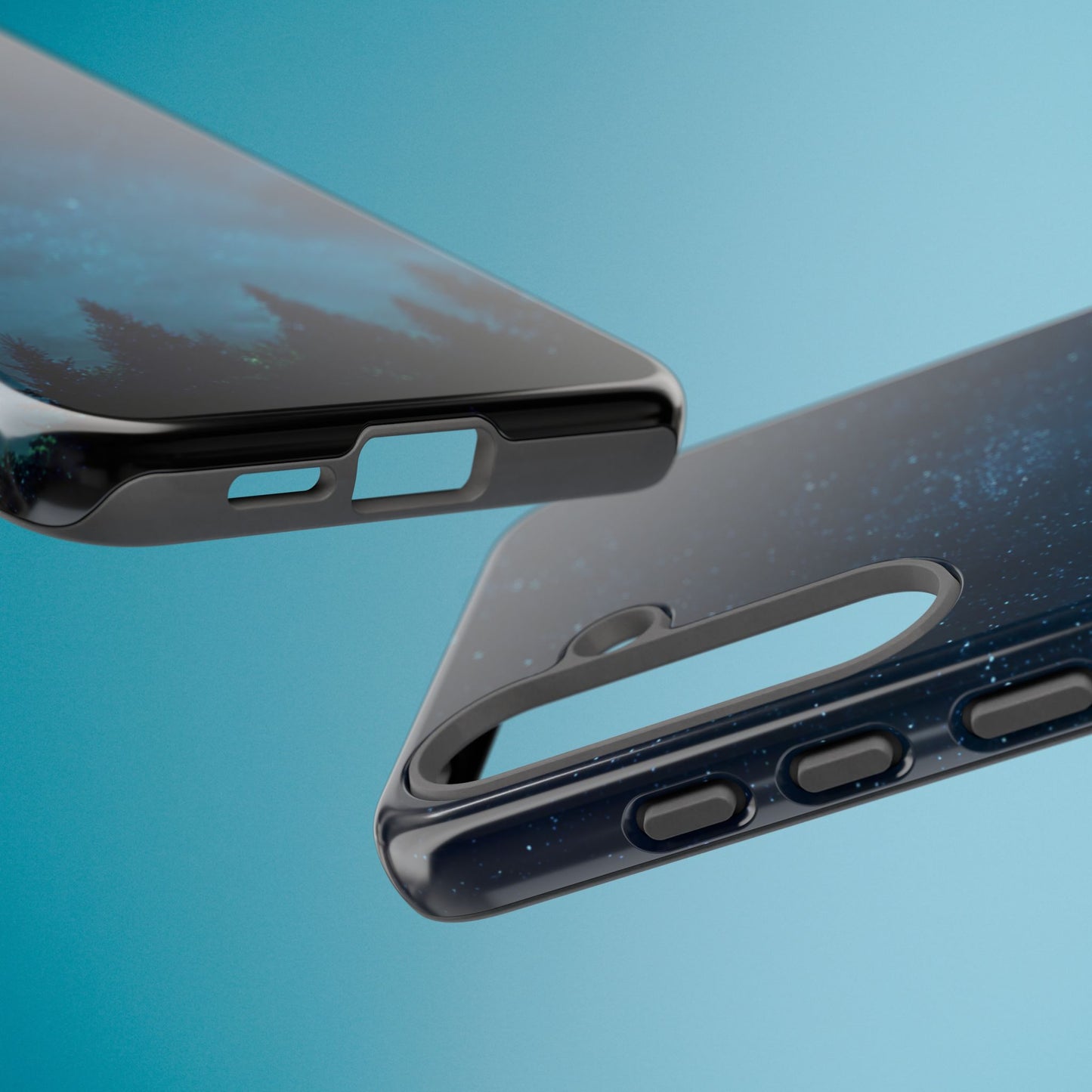 Dark Starry Night Phone Case - Winter Theme Phone Cover for iPhone, Pixel and Samsung Galaxy Models