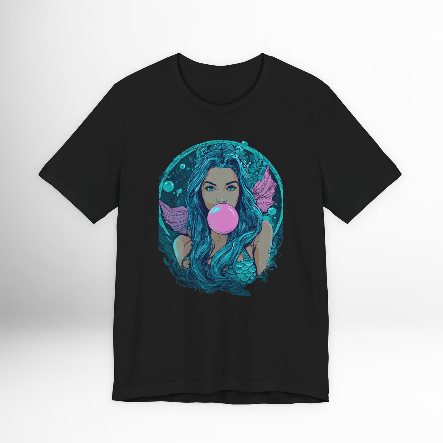 Mermaid Bubblegum T-Shirt | Siren Goddess Graphic Tee | Fantasy Ocean Mythology Shirt | Aesthetic Streetwear Top