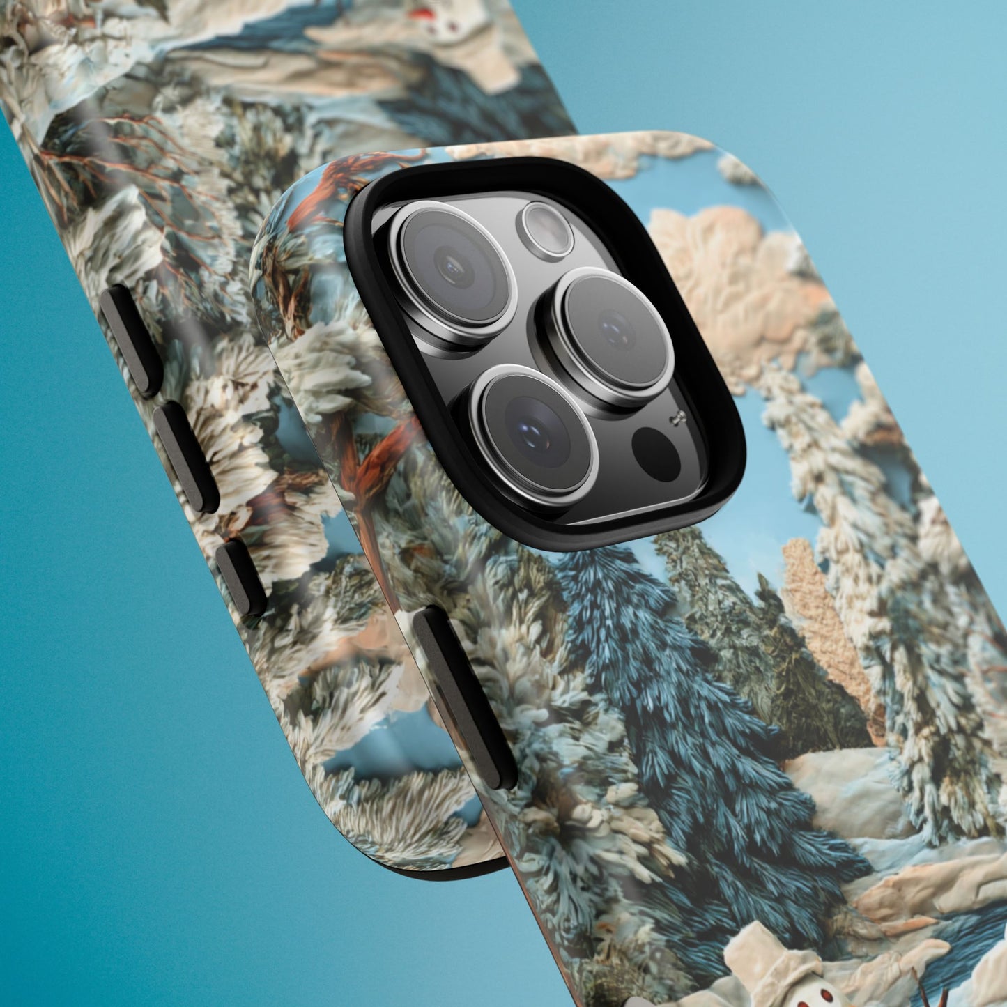 Snowman Winter Scene Phone Case Christmas Holiday Cover for iPhone Samsung Pixel