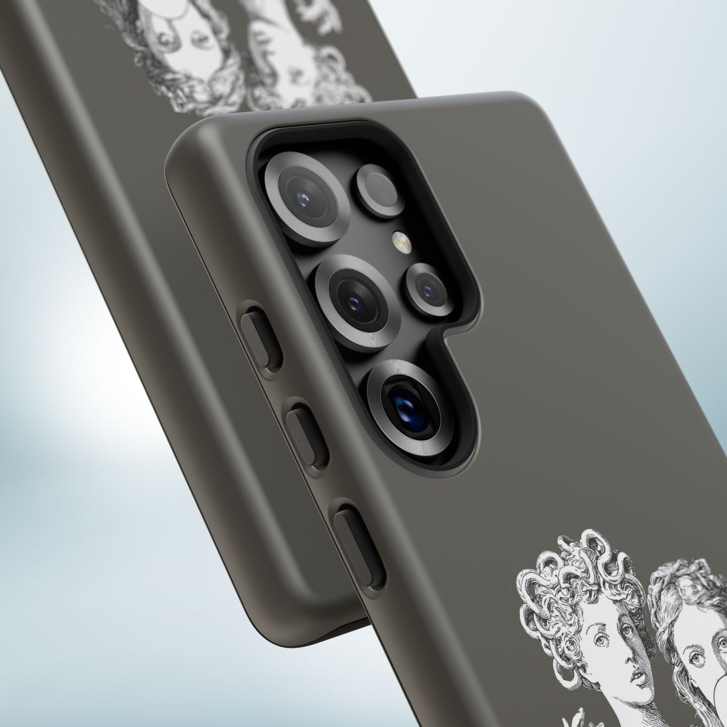 Athena and Medusa Phone Case, Greek Mythology Tough Cover, Gothic Art iPhone Samsung Pixel Case