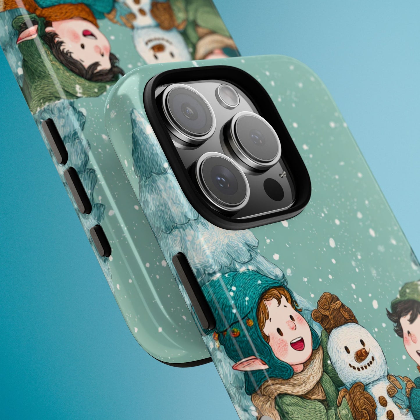 Elf Snowman Winter Phone Case Cute Holiday Cover for iPhone Samsung Pixel