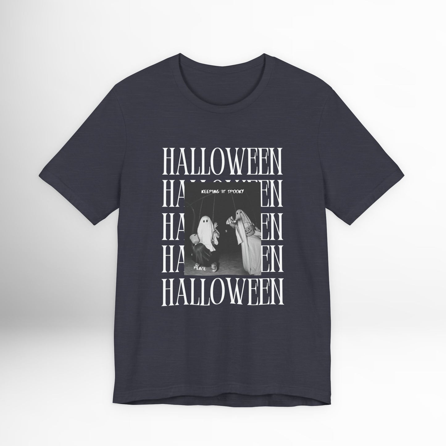 Halloween Ghost T-Shirt Keeping It Spooky Graphic Tee, Retro Ghost Shirt, Funny Halloween Party Top