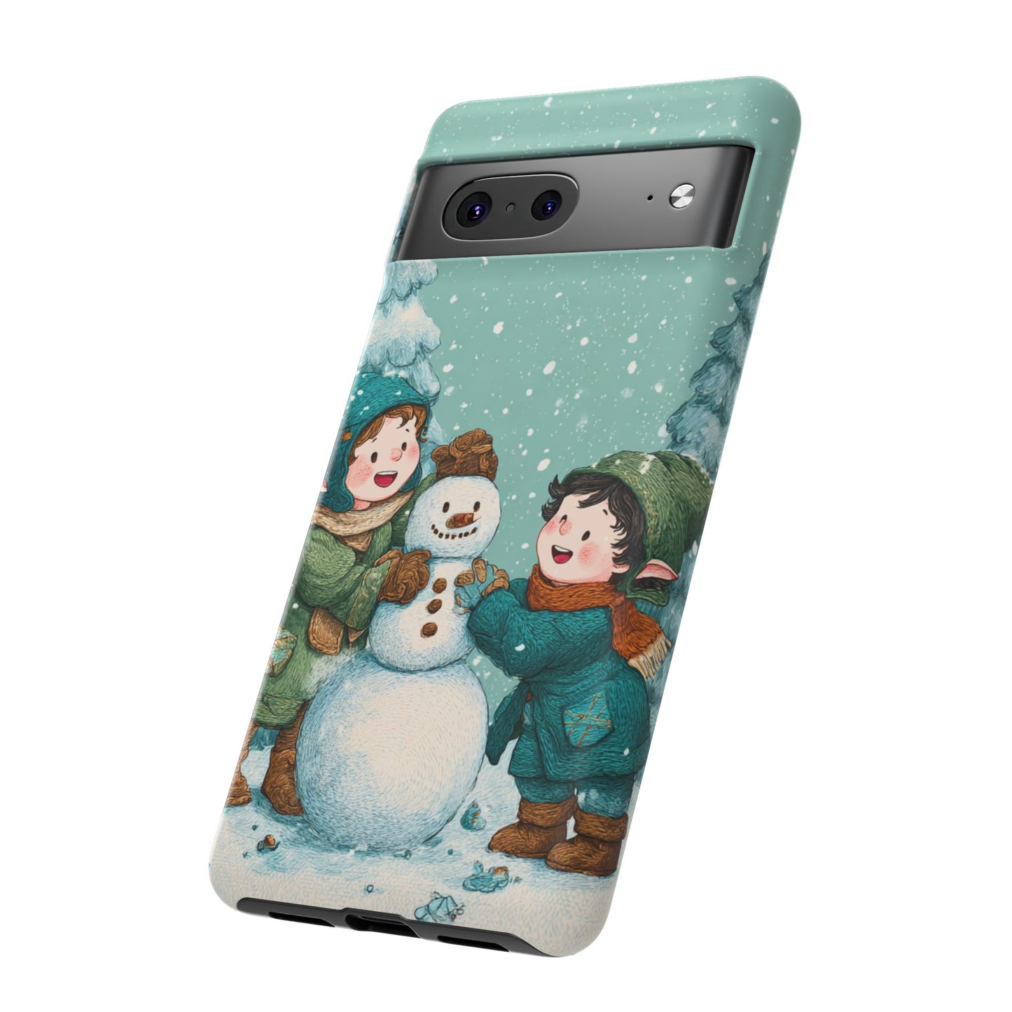 Elf Snowman Winter Phone Case Cute Holiday Cover for iPhone Samsung Pixel