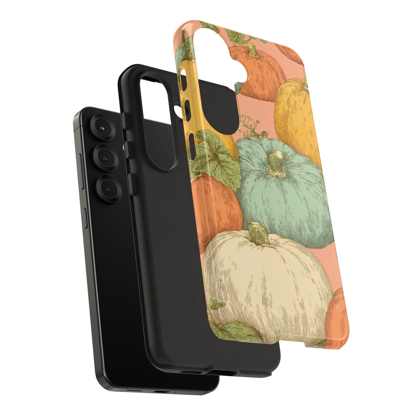 Pumpkin Patch Phone Case - Autumn Aesthetic iPhone Samsung Cover, Fall Halloween Pumpkin Design, Cozy Rustic Harvest Phone Accessory