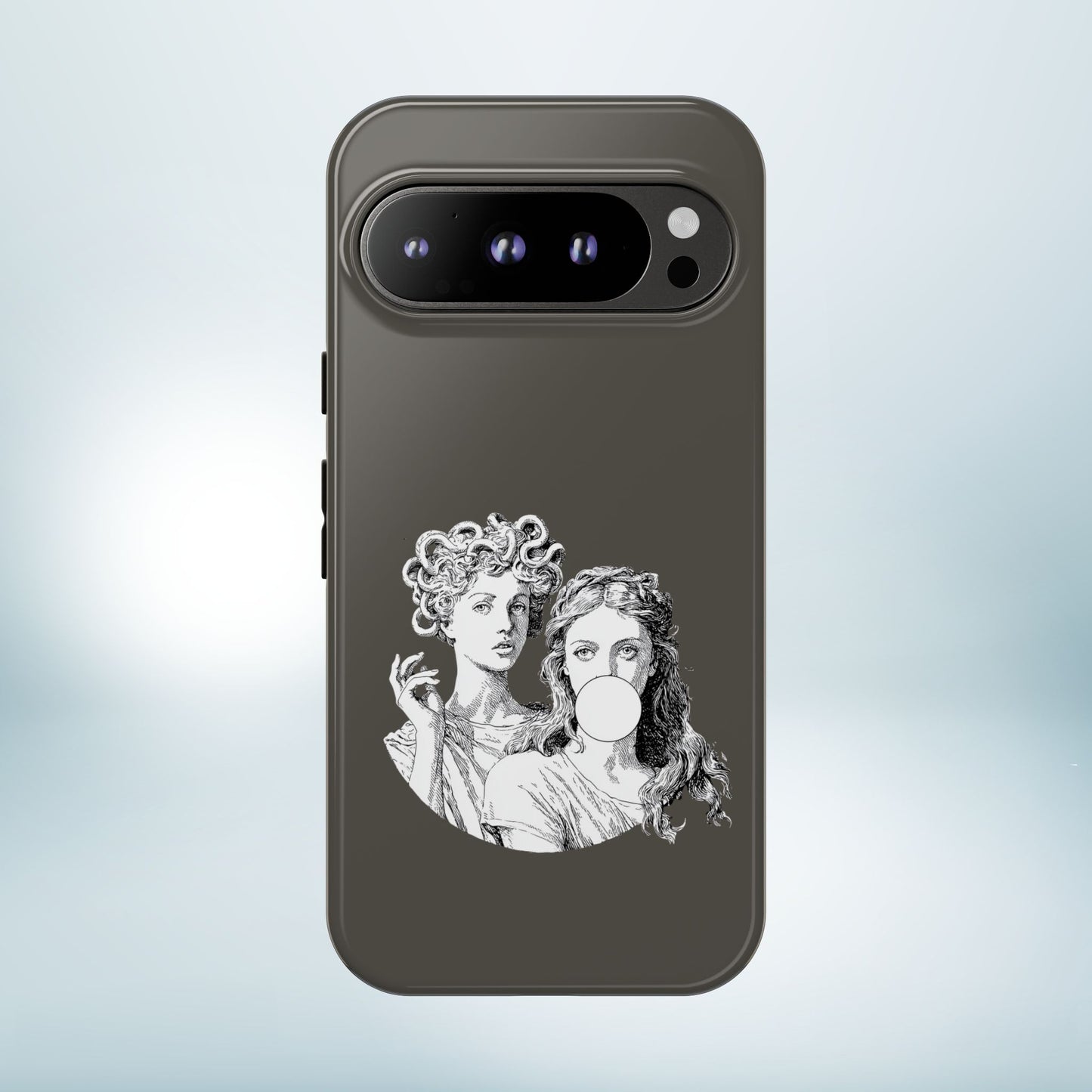 Athena and Medusa Phone Case, Greek Mythology Tough Cover, Gothic Art iPhone Samsung Pixel Case