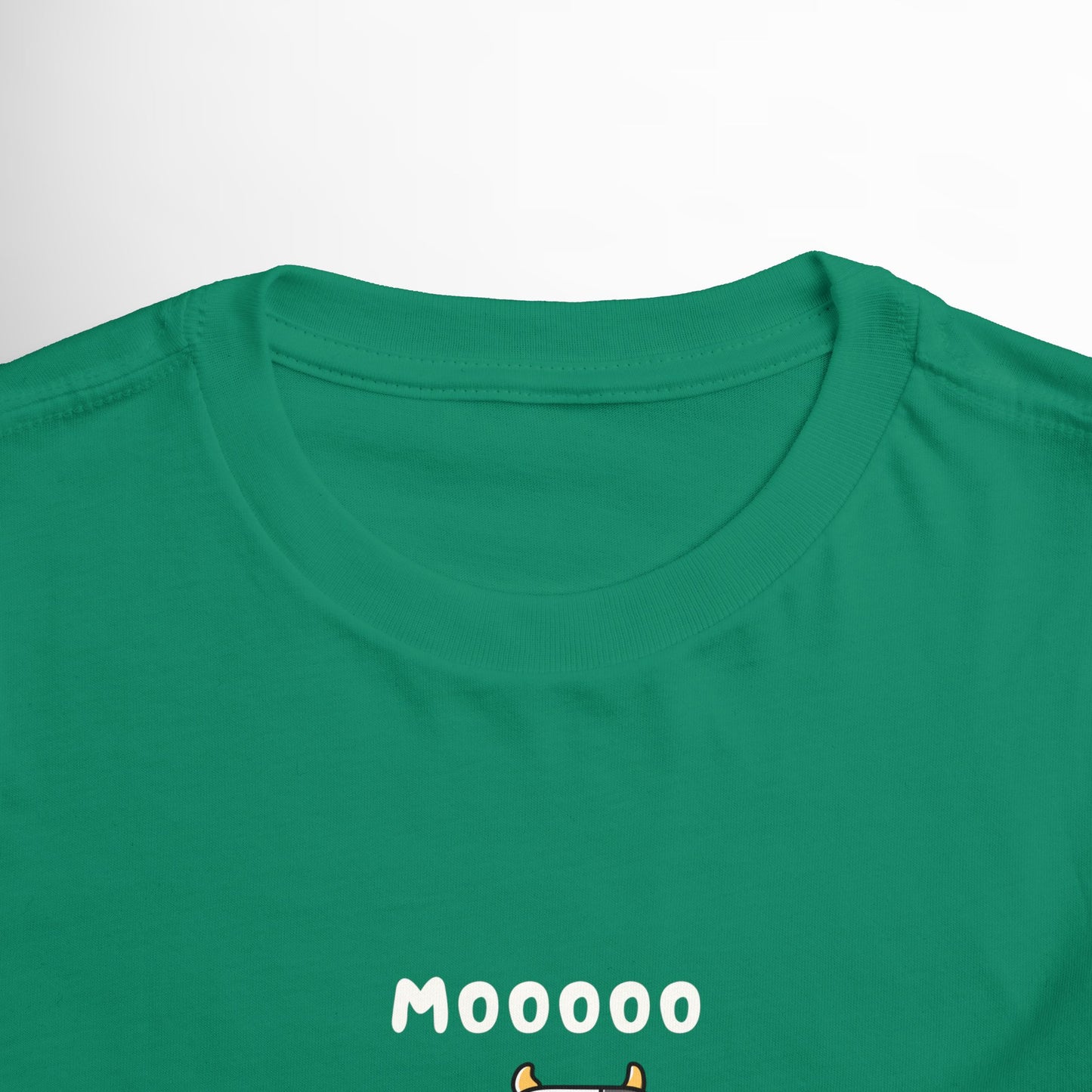 Moo Toddler Shirt - Cute Cow Graphic Cotton Tee with Farm Animal Design (2T-5T)