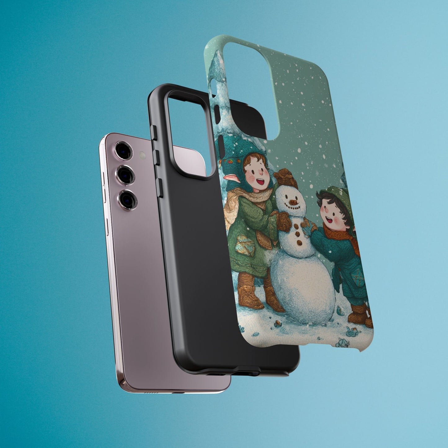 Elf Snowman Winter Phone Case Cute Holiday Cover for iPhone Samsung Pixel