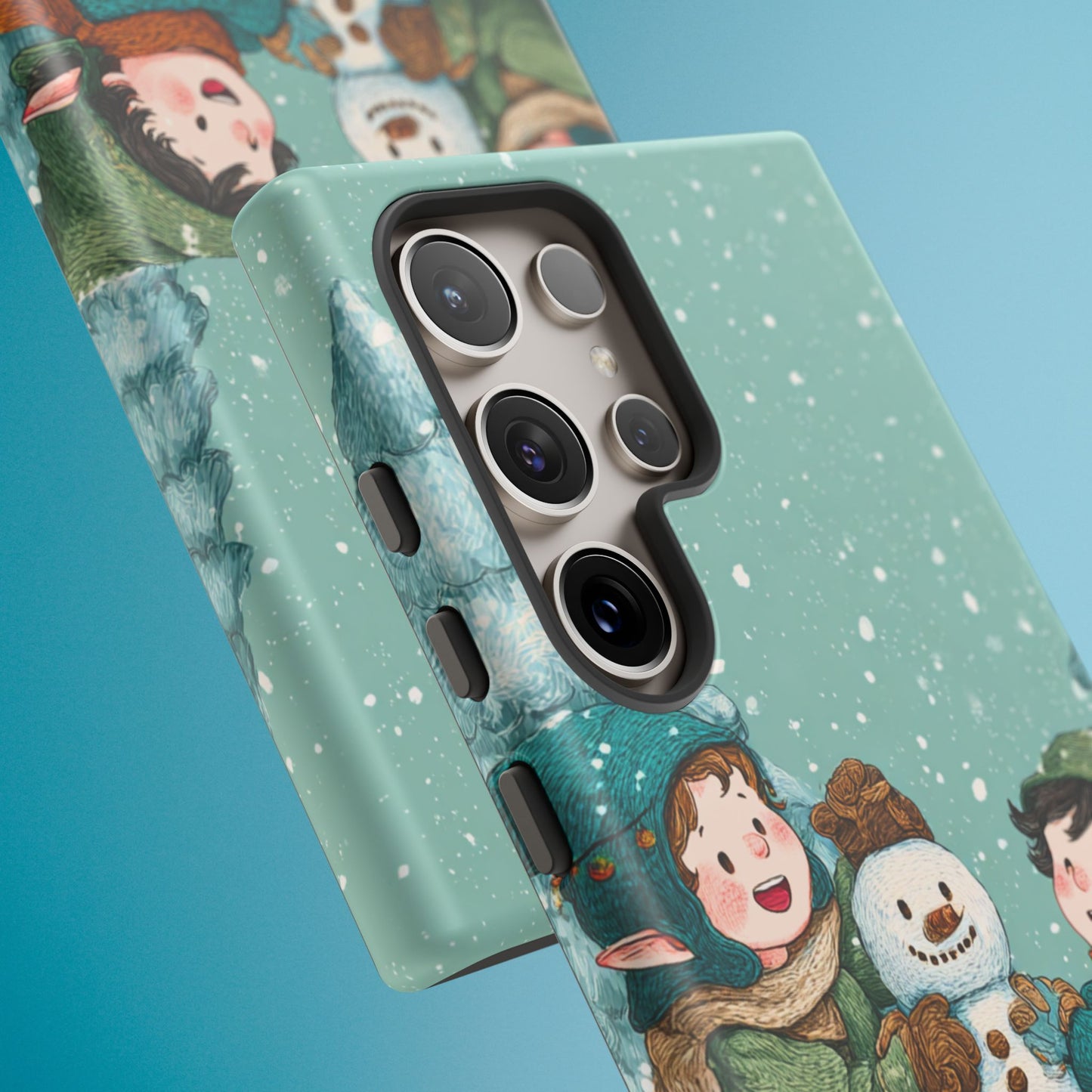 Elf Snowman Winter Phone Case Cute Holiday Cover for iPhone Samsung Pixel