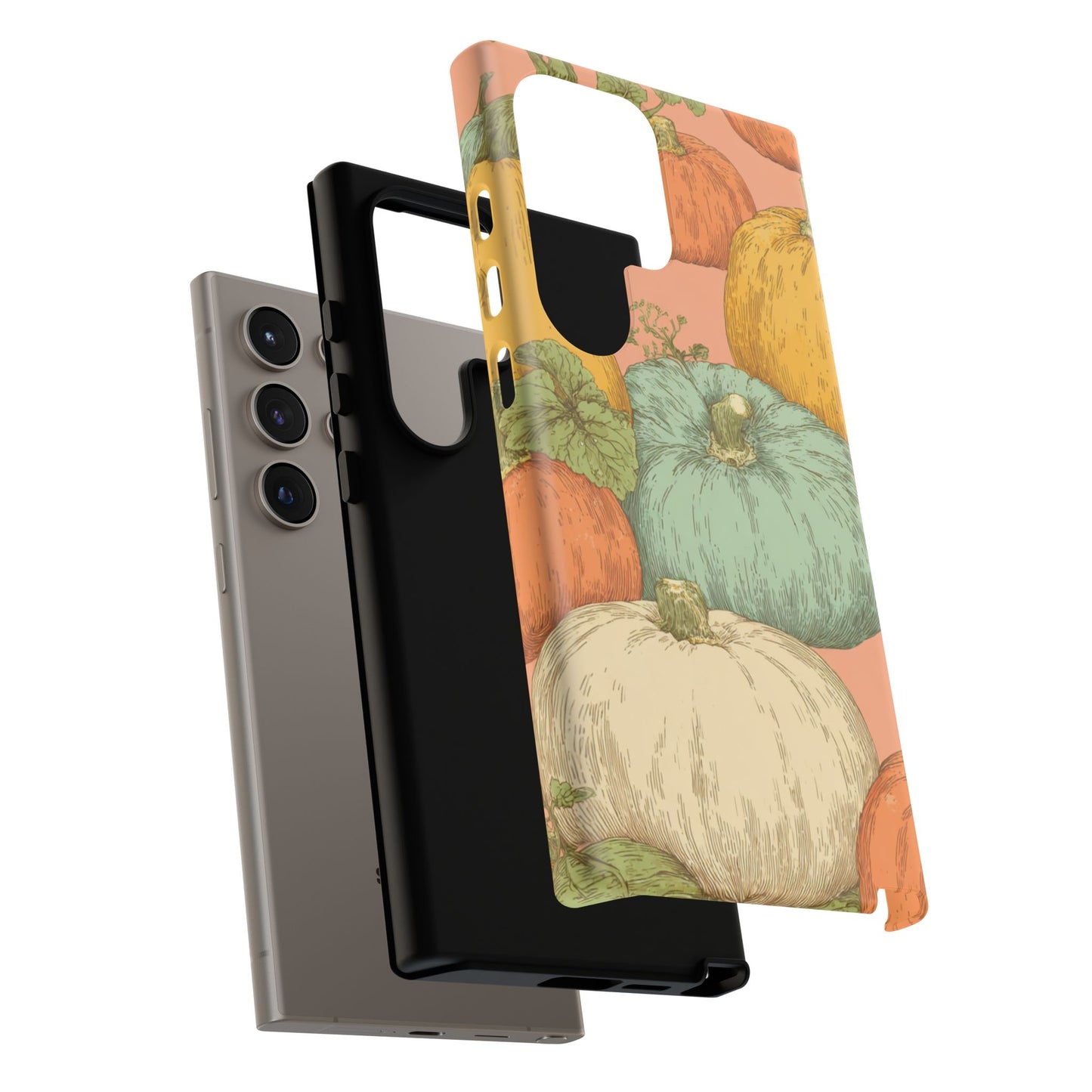 Pumpkin Patch Phone Case - Autumn Aesthetic iPhone Samsung Cover, Fall Halloween Pumpkin Design, Cozy Rustic Harvest Phone Accessory