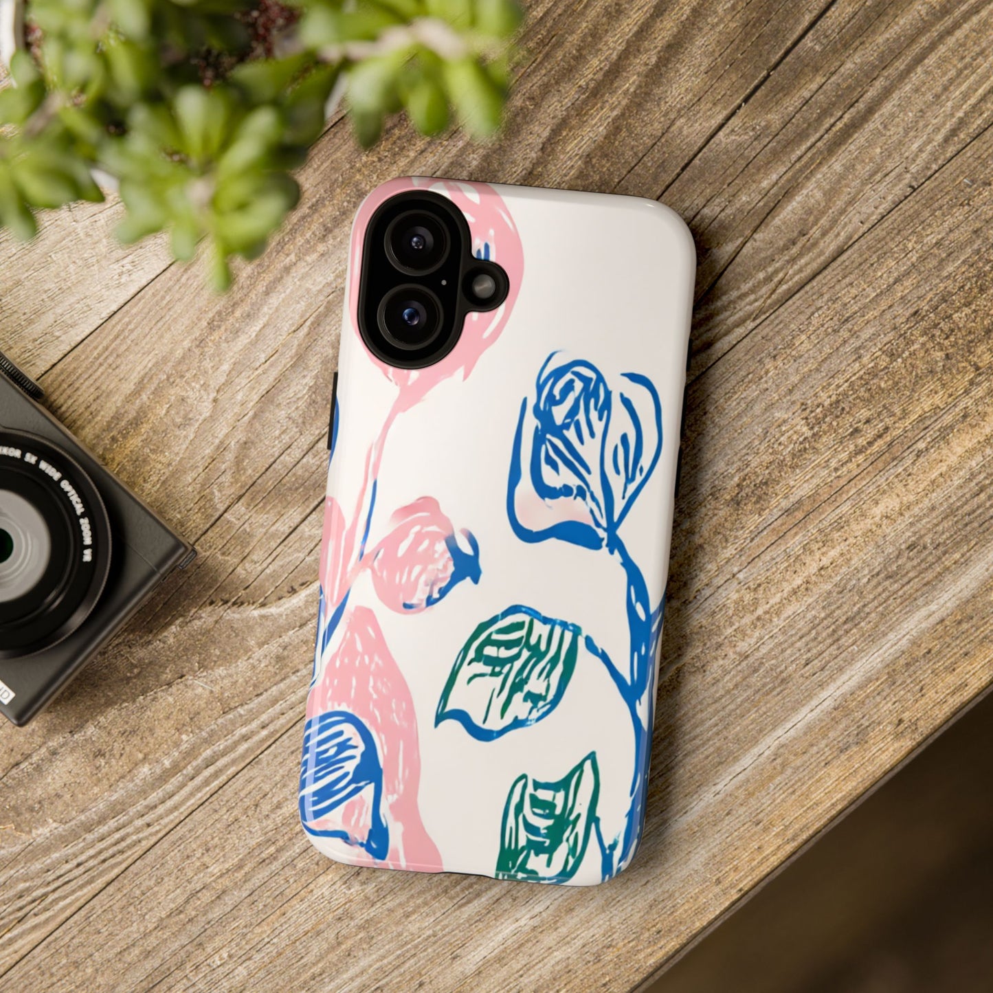 Floral Abstract Case - Artistic Phone Cover iPhone 14-17 Pro Air