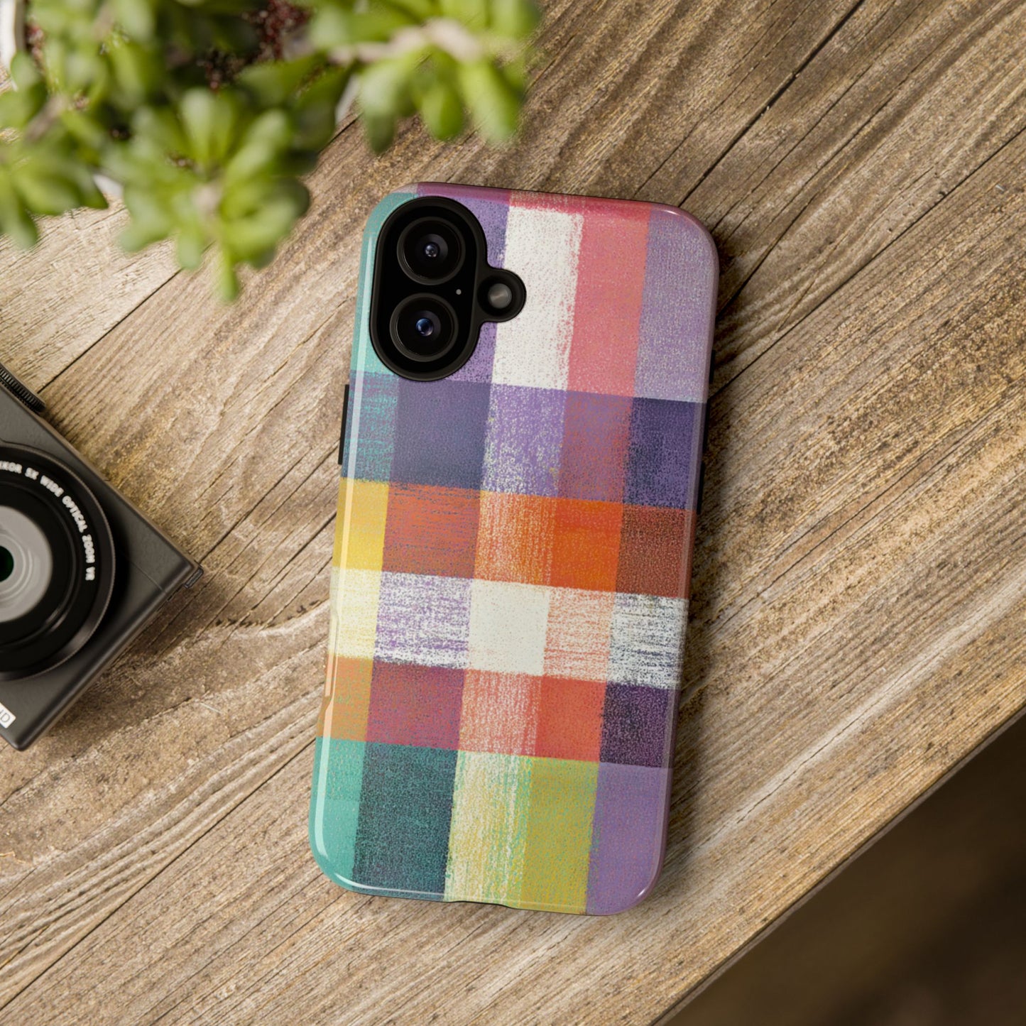 Colorful Plaid Phone Case - iPhone, Galaxy and Pixel Models