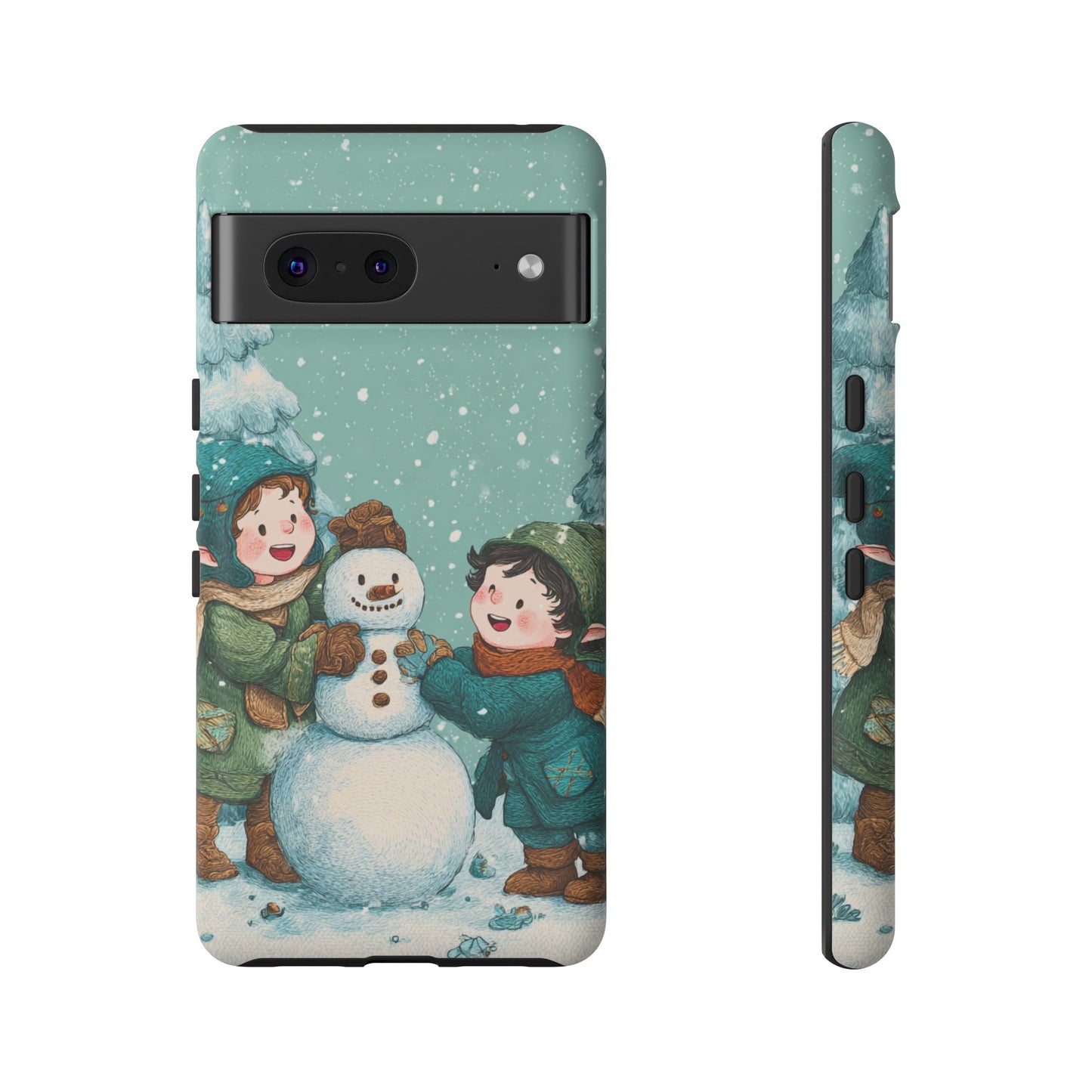 Elf Snowman Winter Phone Case Cute Holiday Cover for iPhone Samsung Pixel