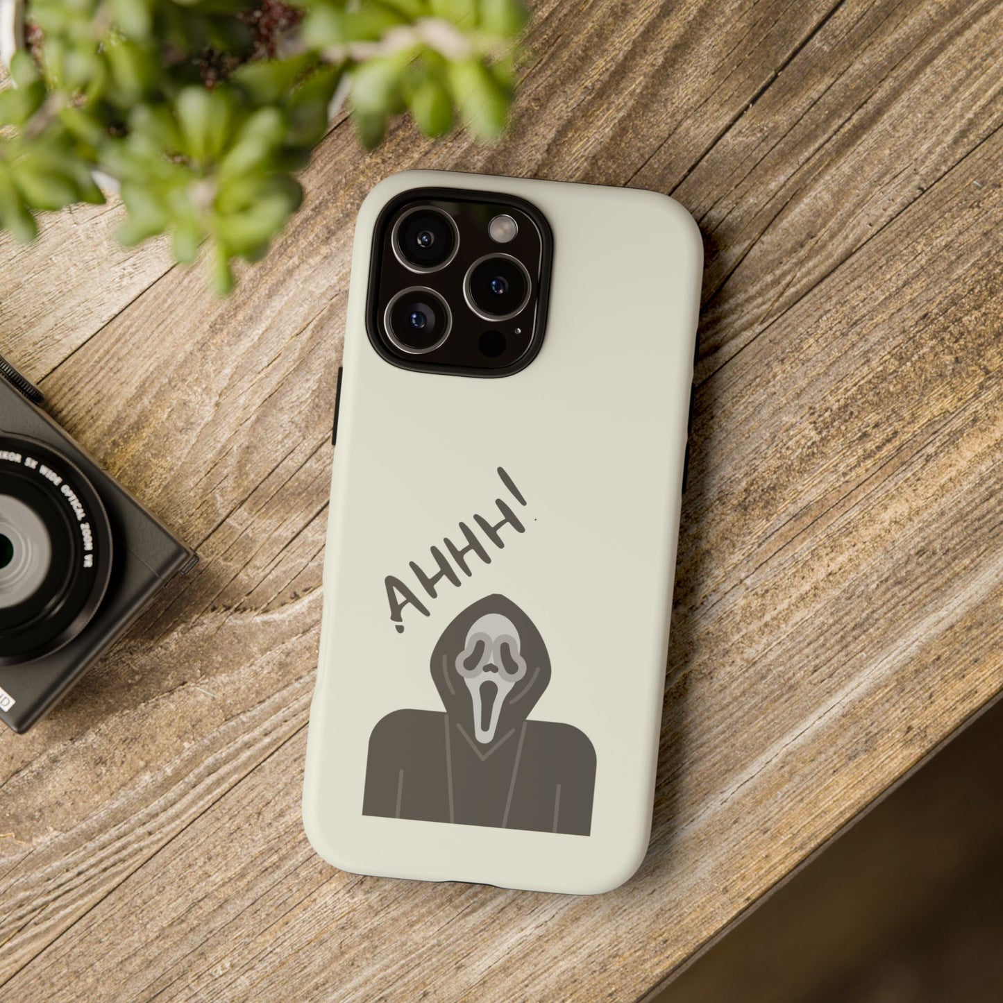 Ghostface Phone Case: Horror Movie Parody iPhone Samsung Pixel Cover