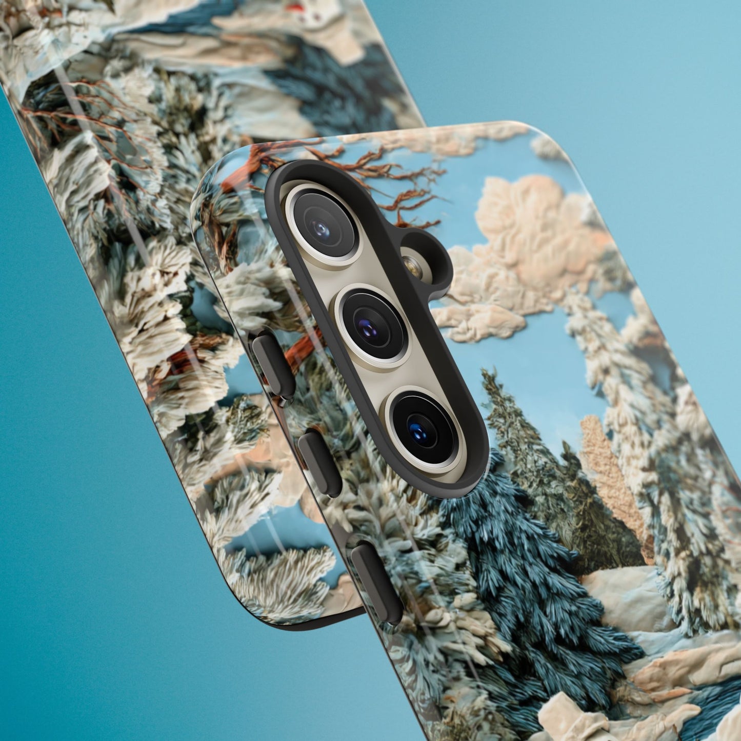 Snowman Winter Scene Phone Case Christmas Holiday Cover for iPhone Samsung Pixel