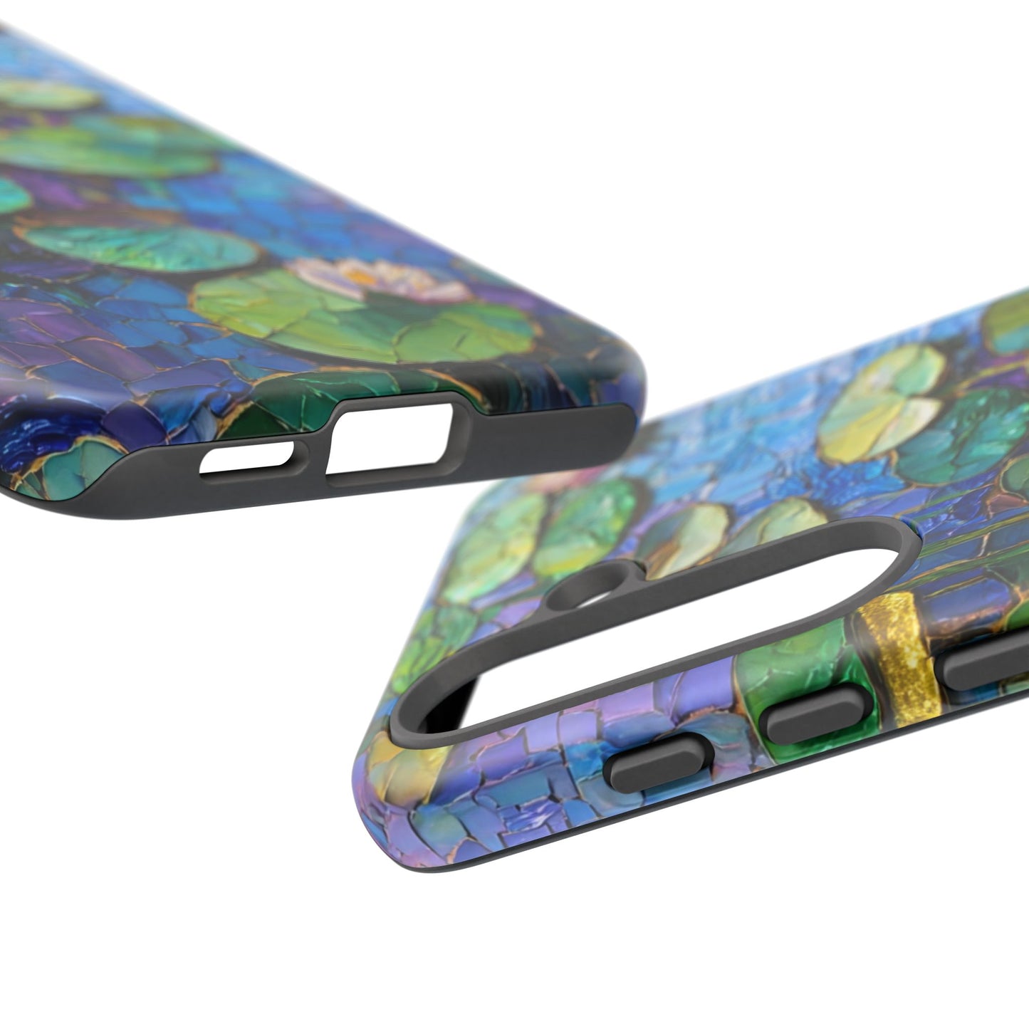 Lily Pad Phone Case, Impressionist Mosaic Botanical Cover, iPhone 15 16 17 Pro Air, Google Pixel 7 8 9 Pro, Samsung S23 S24 S25 S26 Ultra